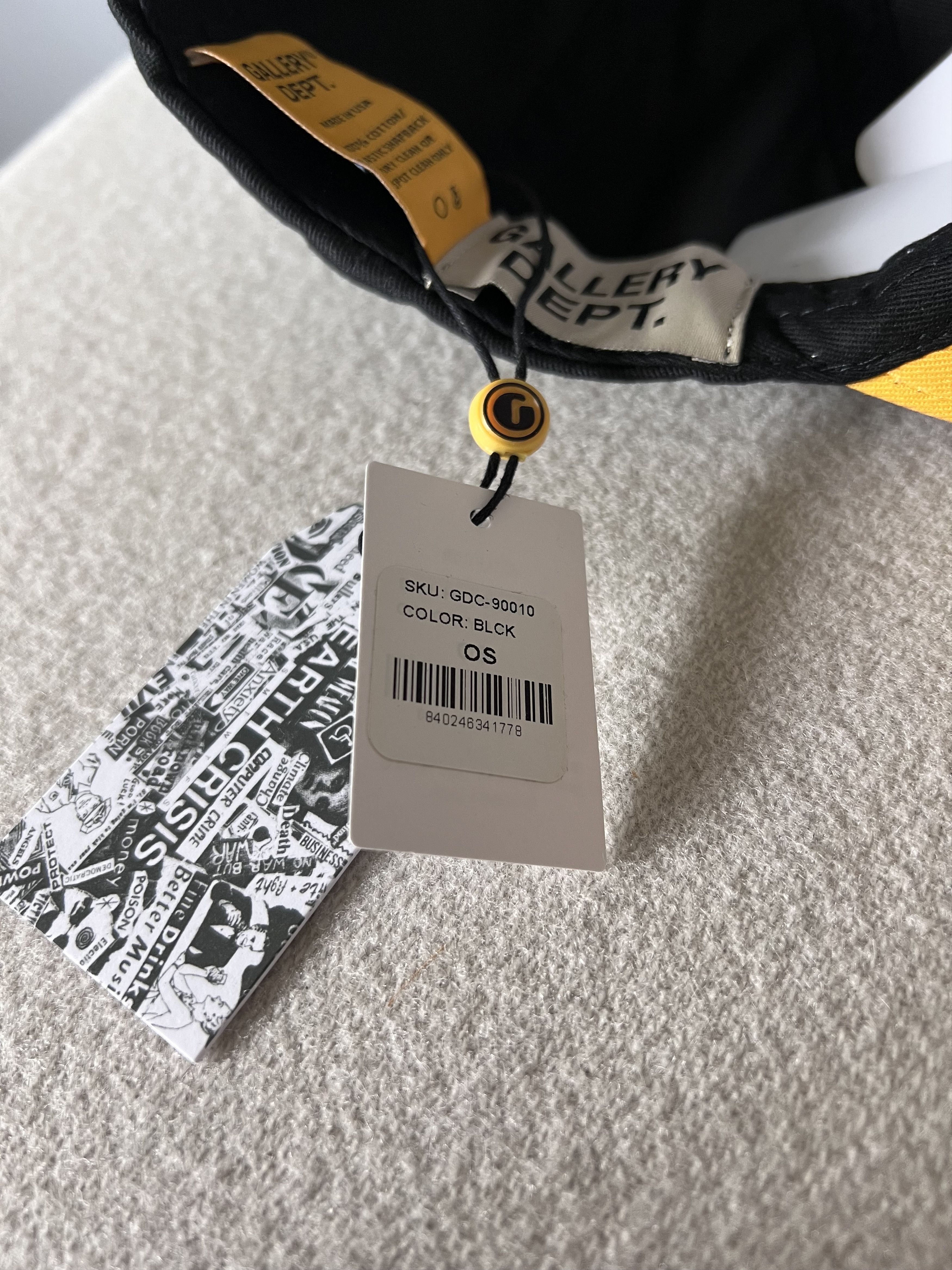 Gallery Dept. Gallery Dept. Collectors Cap in Black Yellow Size ONE SIZE - 7 Thumbnail