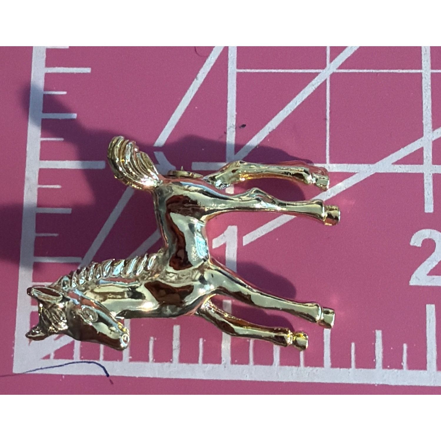 Other Vintage Gold Tone Horse Pony Brooch Pin Foal 1.5" Tall Estat Size ONE SIZE - 4 Thumbnail