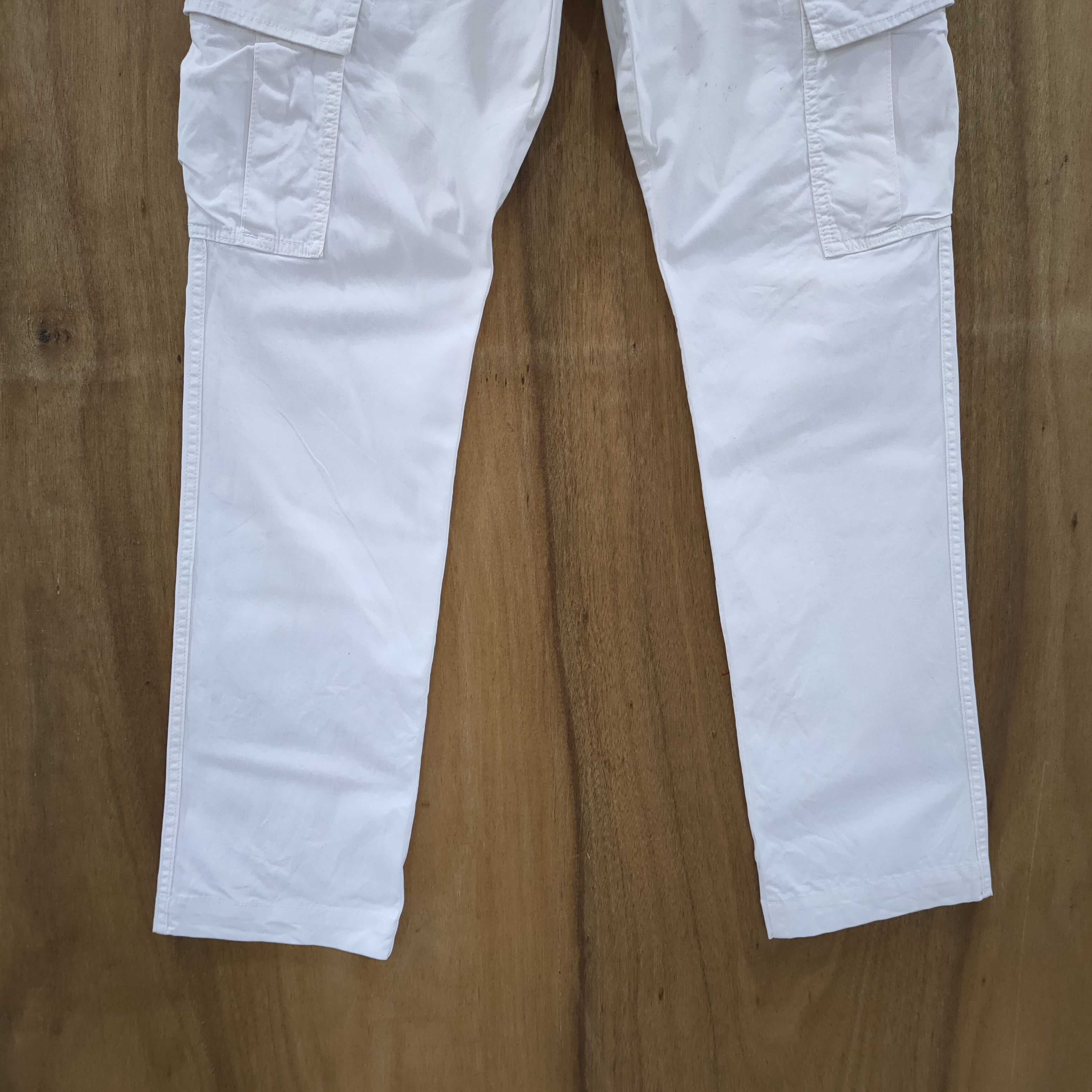 Japanese Brand JAPANESE WHITE YELLOW SKINNY CARGO PANTS Size US 33 - 4 Thumbnail