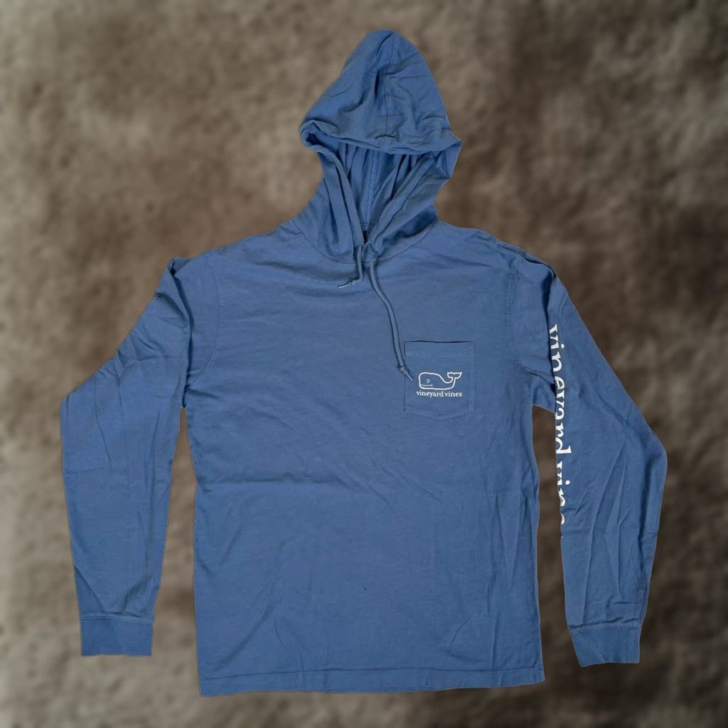Vineyard Vines VINEYARD VINES Hooded Long Sleeve Shirt XS Men Light Blue Color Blue Old Logo Crack Stain Preppy Classic 90s? Size US XS / EU 42 / 0 - 1 Thumbnail