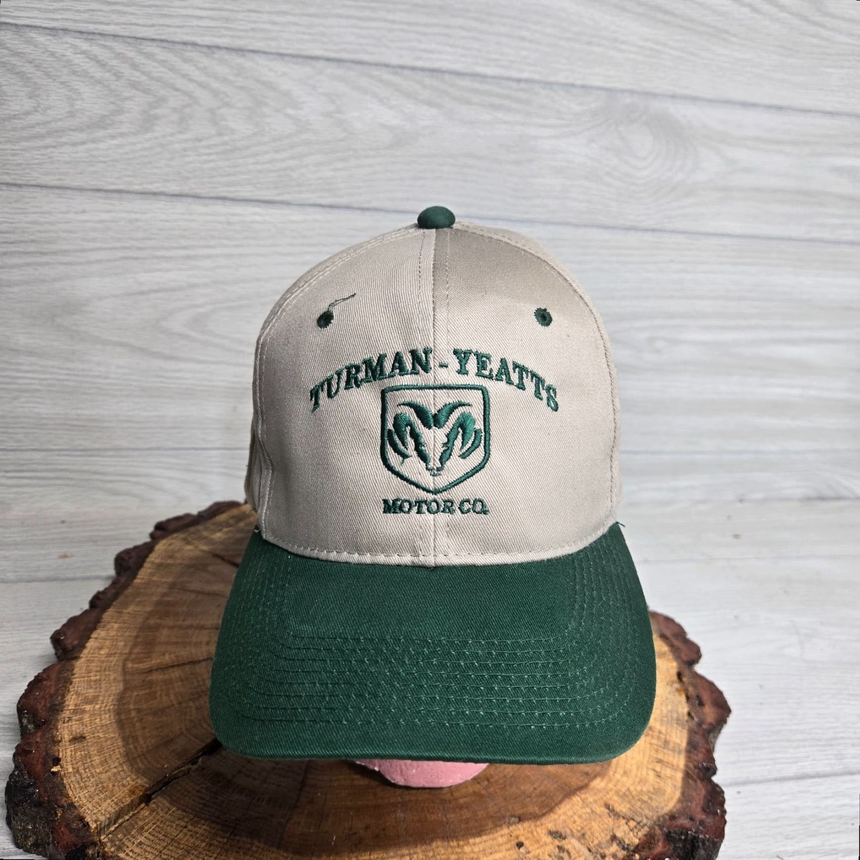 Vintage VINTAGE Chrysler Dodge Dealership Hat Baseball Cap Unisex Adults One Size Beige Adjustable Outdoors Mens Women Size ONE SIZE - 2 Thumbnail