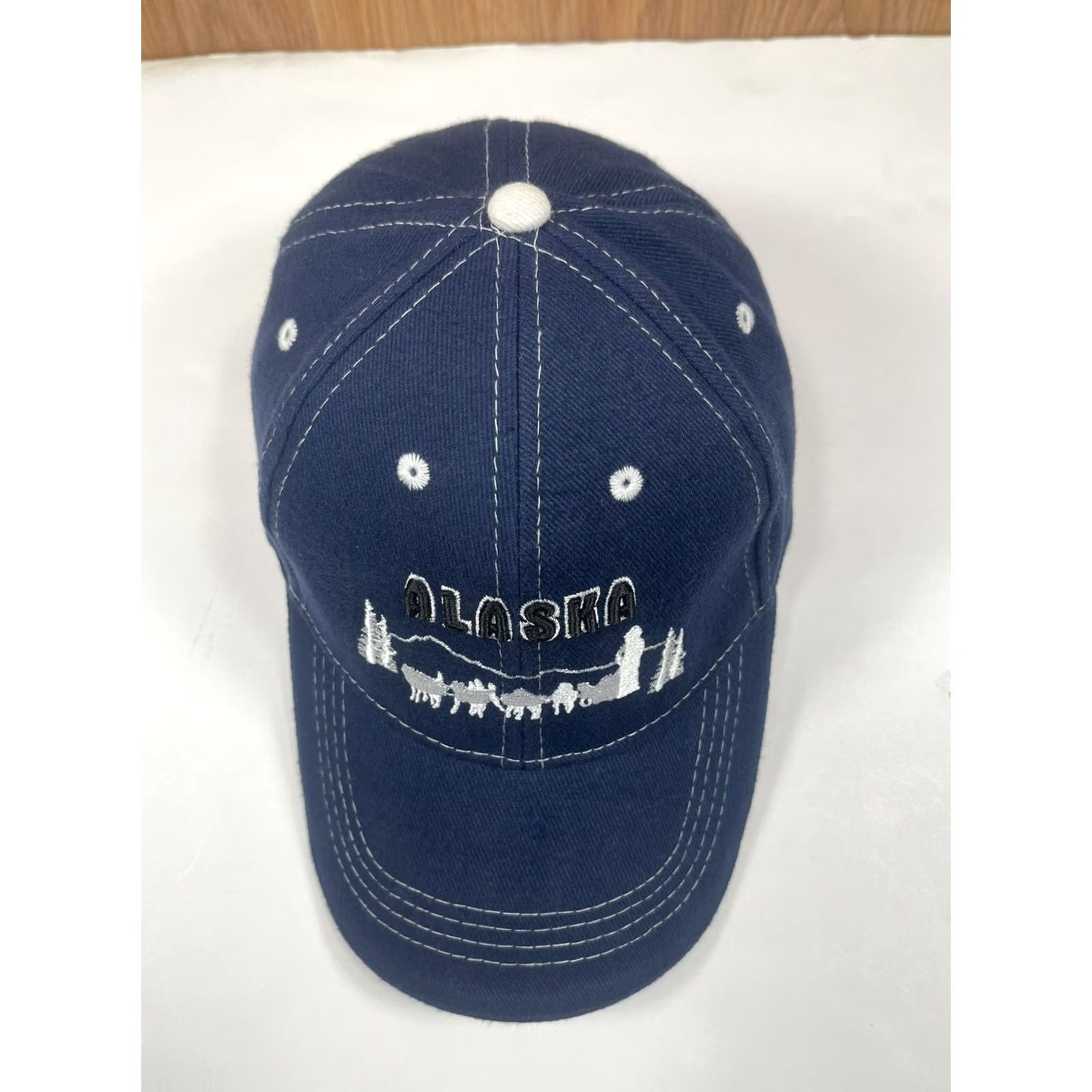 Vintage Alaska Blue Adjustable StrapBack Baseball Hat Cap One Size Fits Most Unisex Adults Baseball Cap Size ONE SIZE - 2 Thumbnail