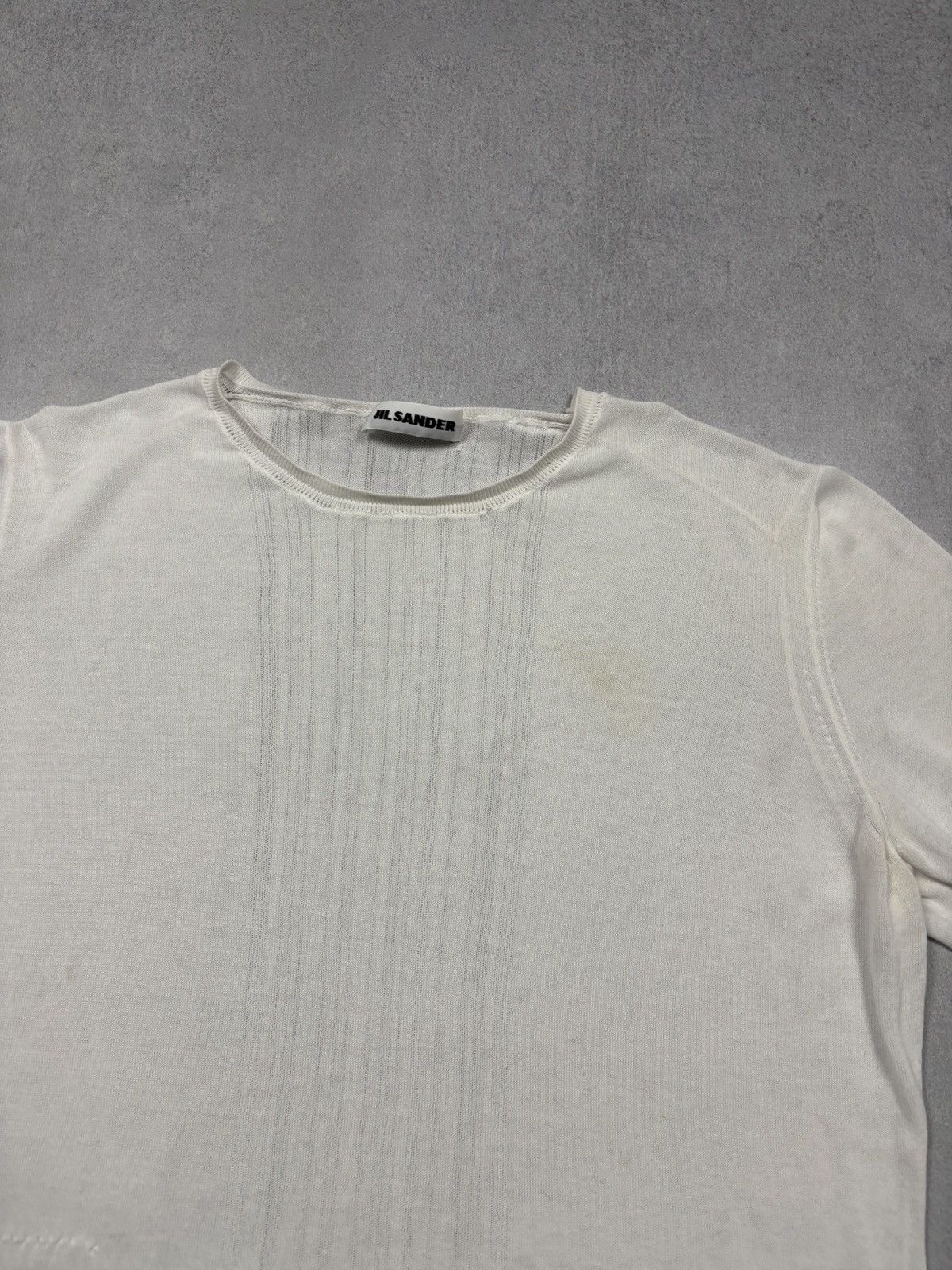 Jil Sander Jil Sander Archive Knit Panel Minimalist Tee Italy 2000s Y2K Size M / US 6-8 / IT 42-44 - 5 Thumbnail