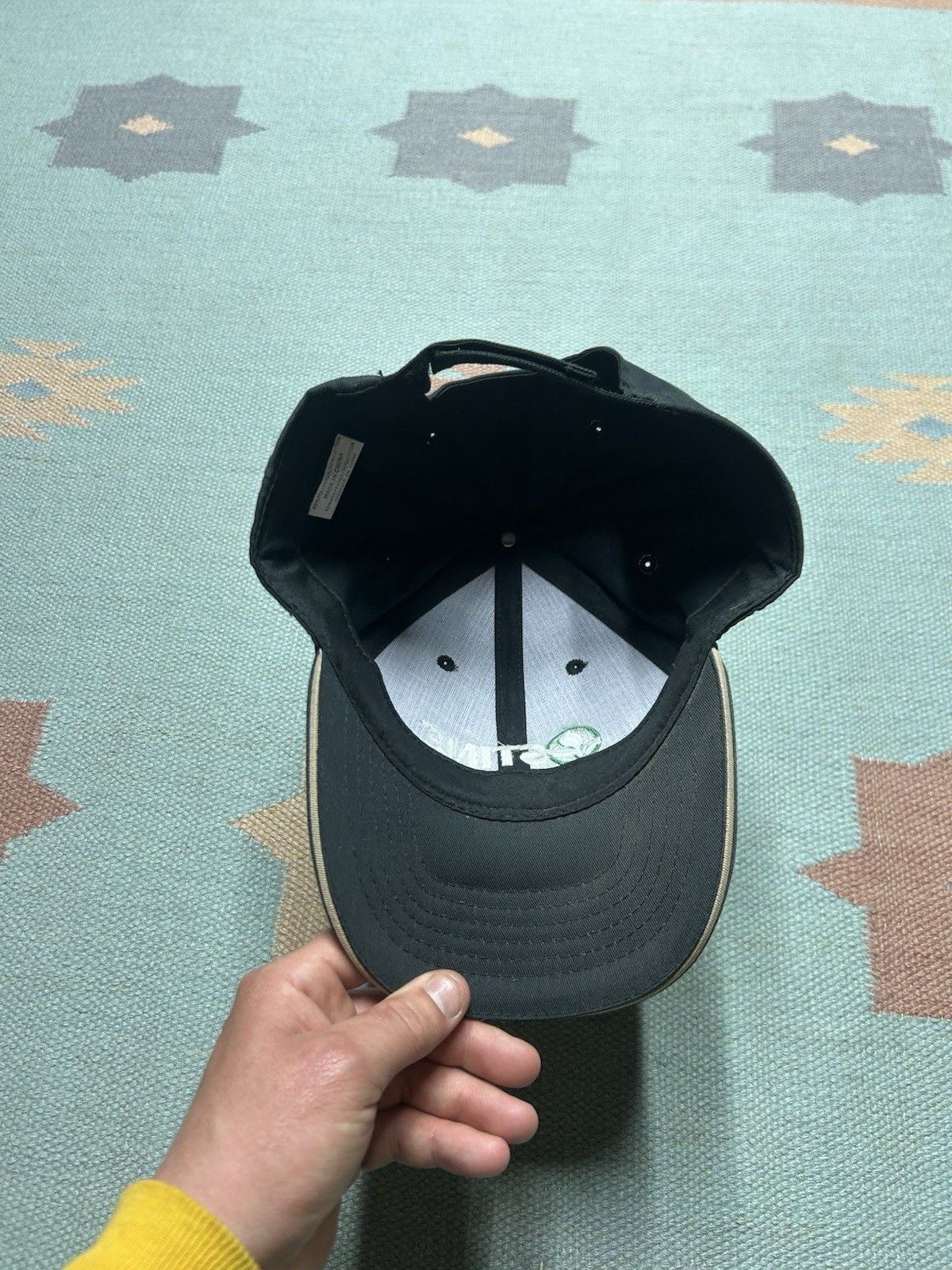 Vintage Stine strapback hat seed farm embroidered logo black Size ONE SIZE - 5 Thumbnail