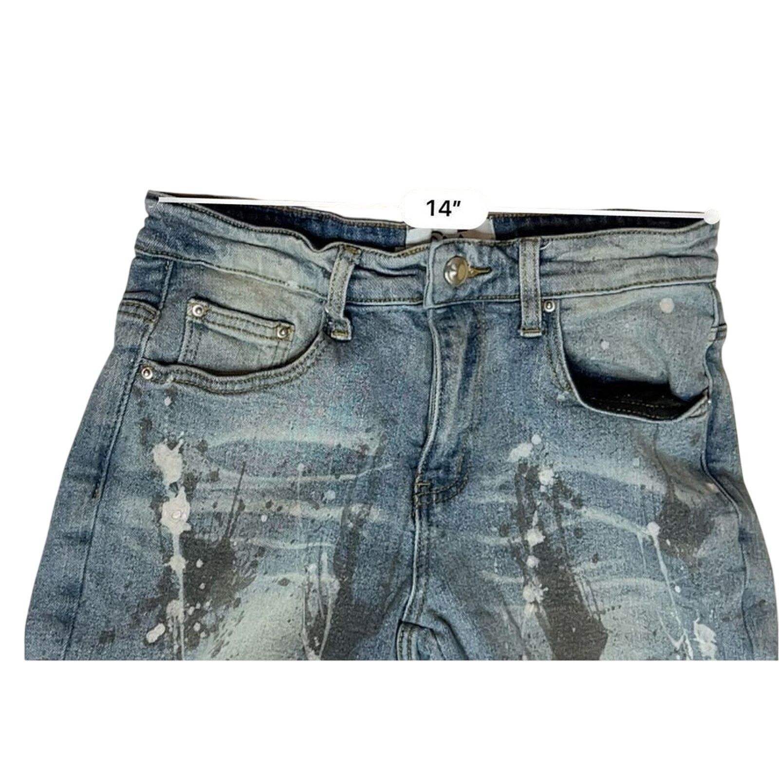 DNA DNA Premium Painted Embellished Destroyed Blue Jeans 30 Size 30" / US 8 / IT 44 - 4 Thumbnail