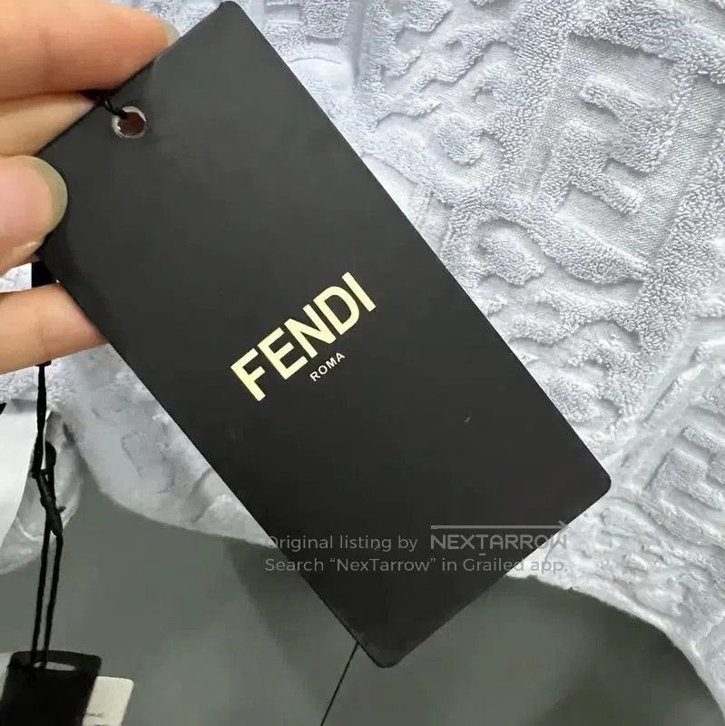 Fendi Fendi Summer Blue Cotton Short Sleeve Tee . Size US S / EU 44-46 / 1 - 5 Thumbnail