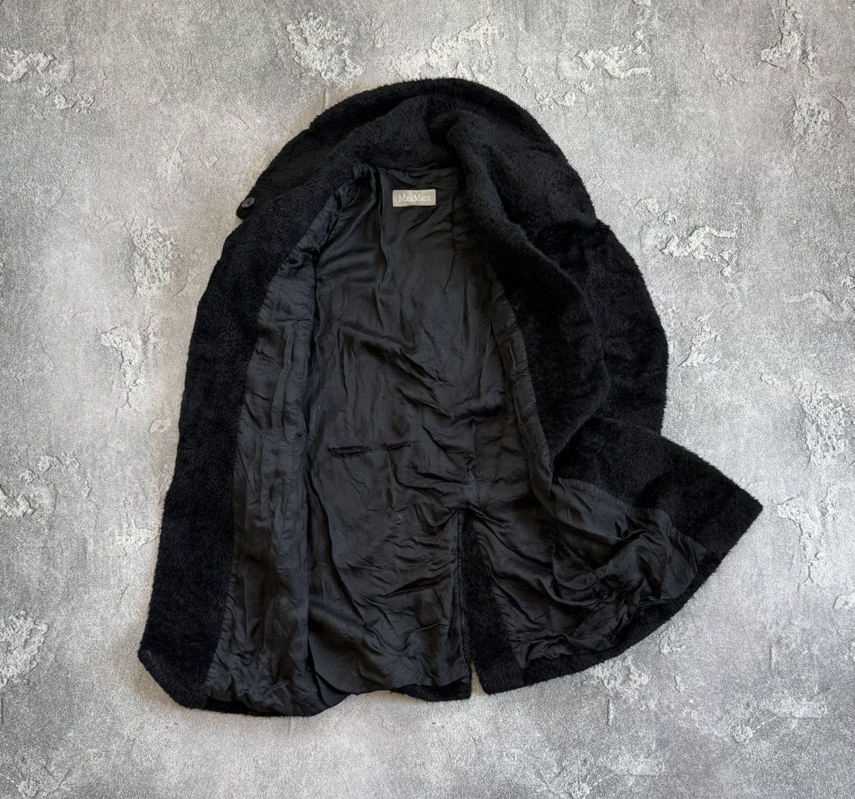 Max Mara × Weekend Max Mara Max Mara USA12/GB14 black alpaca/wool coat button up jacket Size XL / US 12-14 / IT 48-50 - 15 Thumbnail