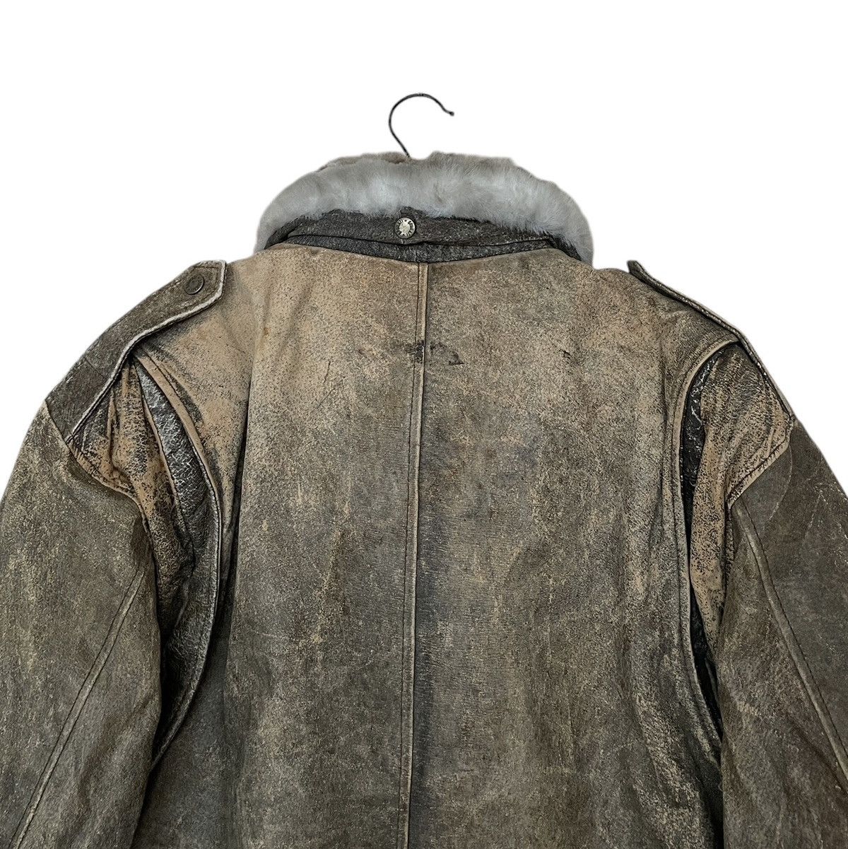 Vintage Vintage Brand Brunati Fur Leather Military Jacket 1990s Size US M / EU 48-50 / 2 - 4 Thumbnail