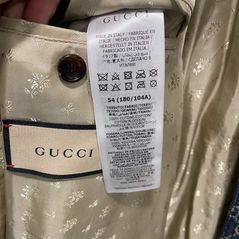 Gucci Gucci SS21 Denim Jacket with Logo Print-2506 Size US XL / EU 56 / 4 - 4 Thumbnail