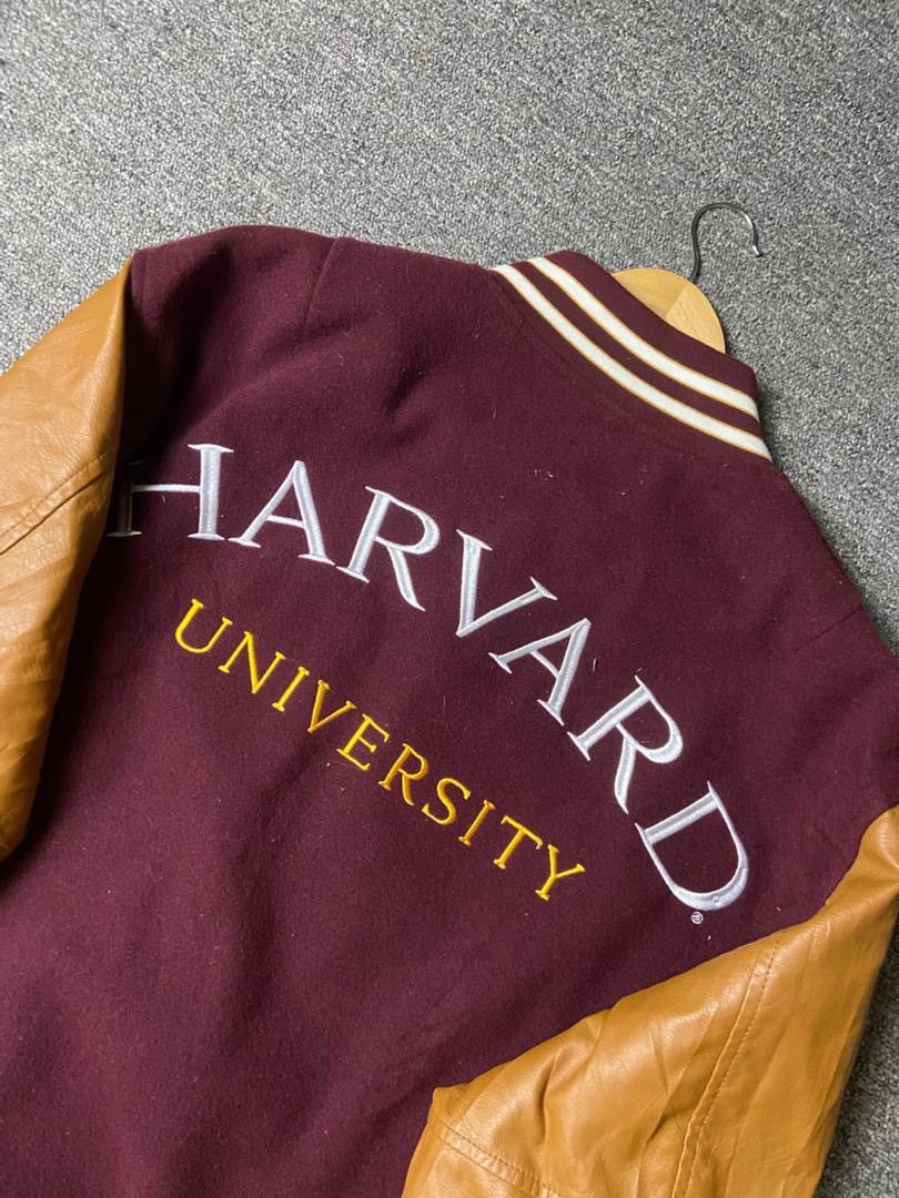 GU GU Harvard University Synthetic Leather Varsity Jacket (176) Size US XL / EU 56 / 4 - 2 Thumbnail