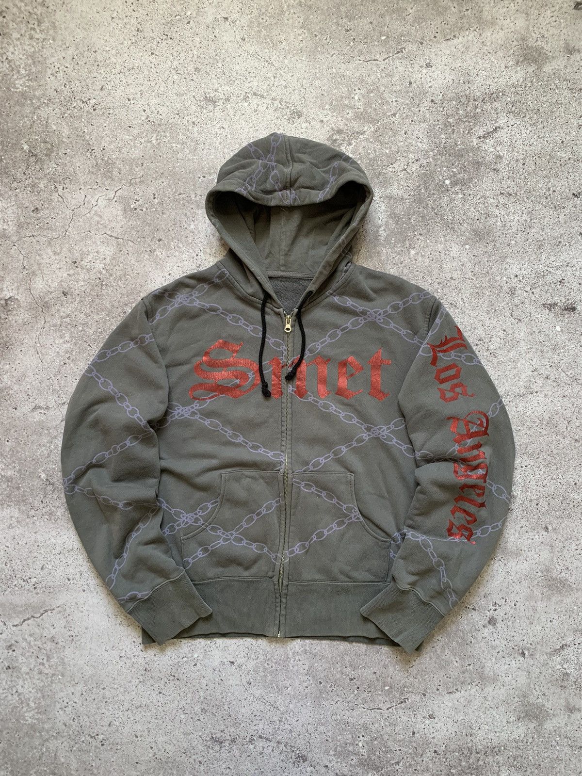 Vintage LOS ANGELES x SMET ZIP UP HOODIE Size US M / EU 48-50 / 2 - 2 Thumbnail