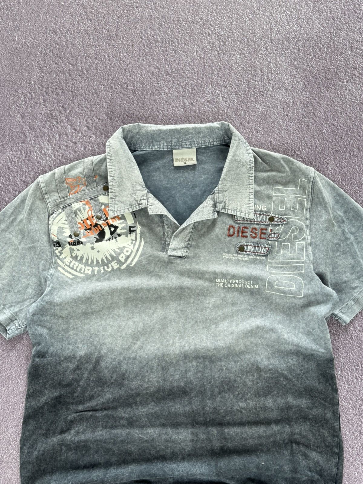 Diesel Vintage Diesel Polo Post Lux T-Shirt y2k cyber opium Size US XL / EU 56 / 4 - 2 Thumbnail