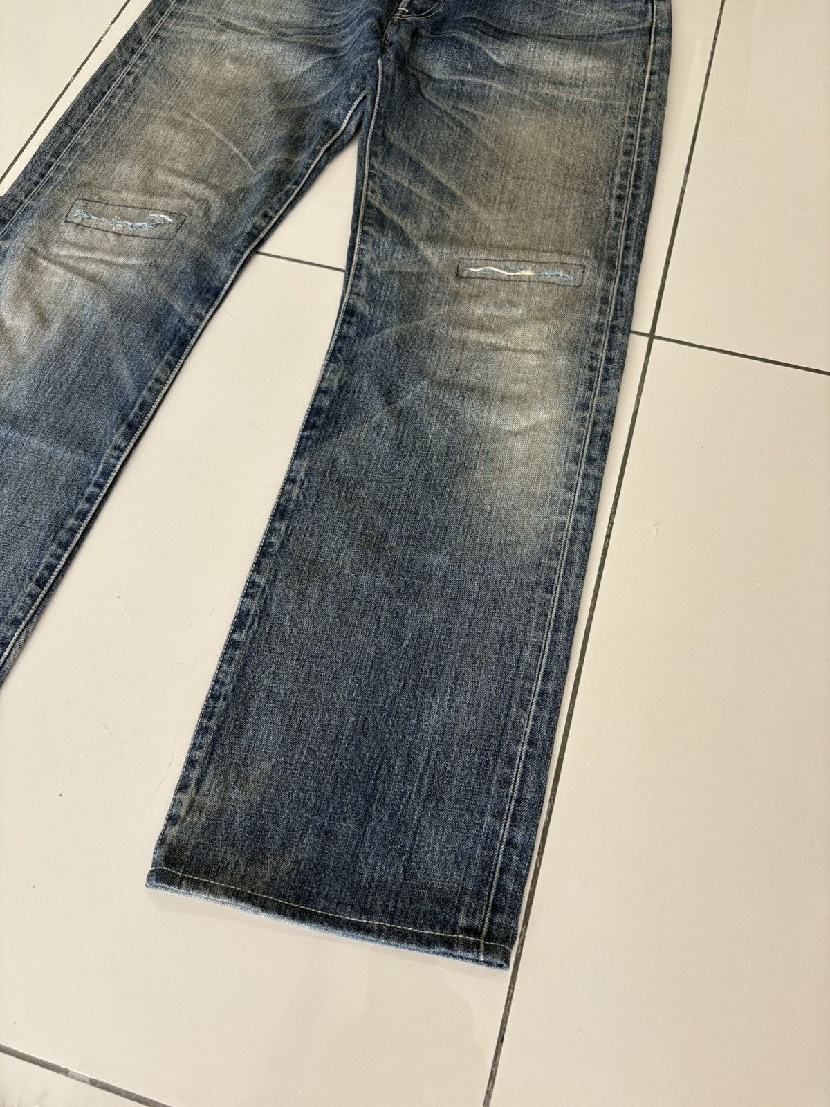 Levi's Levi's 501 Heavily Distressed Jeans Denim Size US 35 - 3 Thumbnail