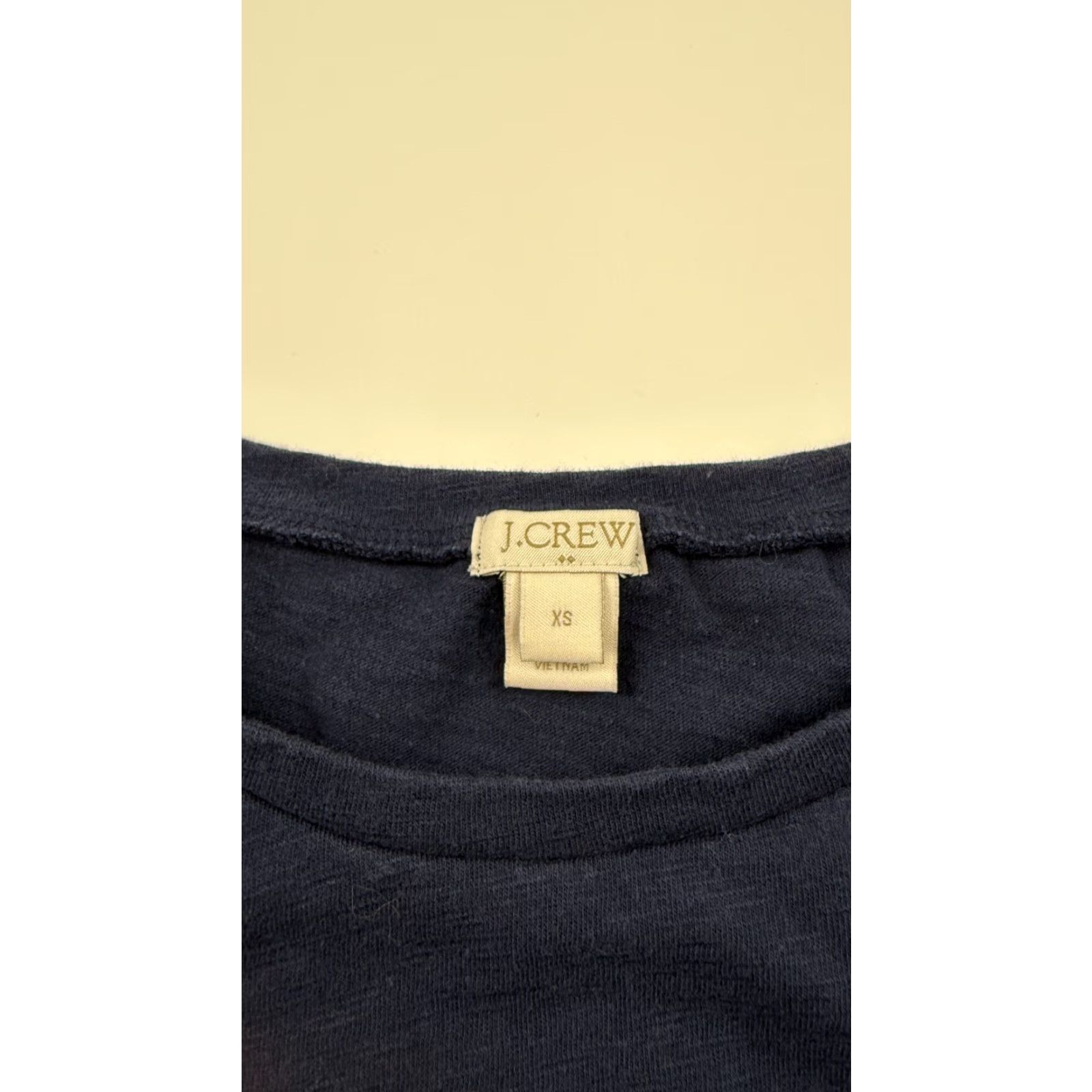 J.Crew J.CREW Women's XS Blue Short Sleeve Knot Hem Round Neck Tee Casual T-Shirt Size XS / US 0-2 / IT 36-38 - 3 Thumbnail