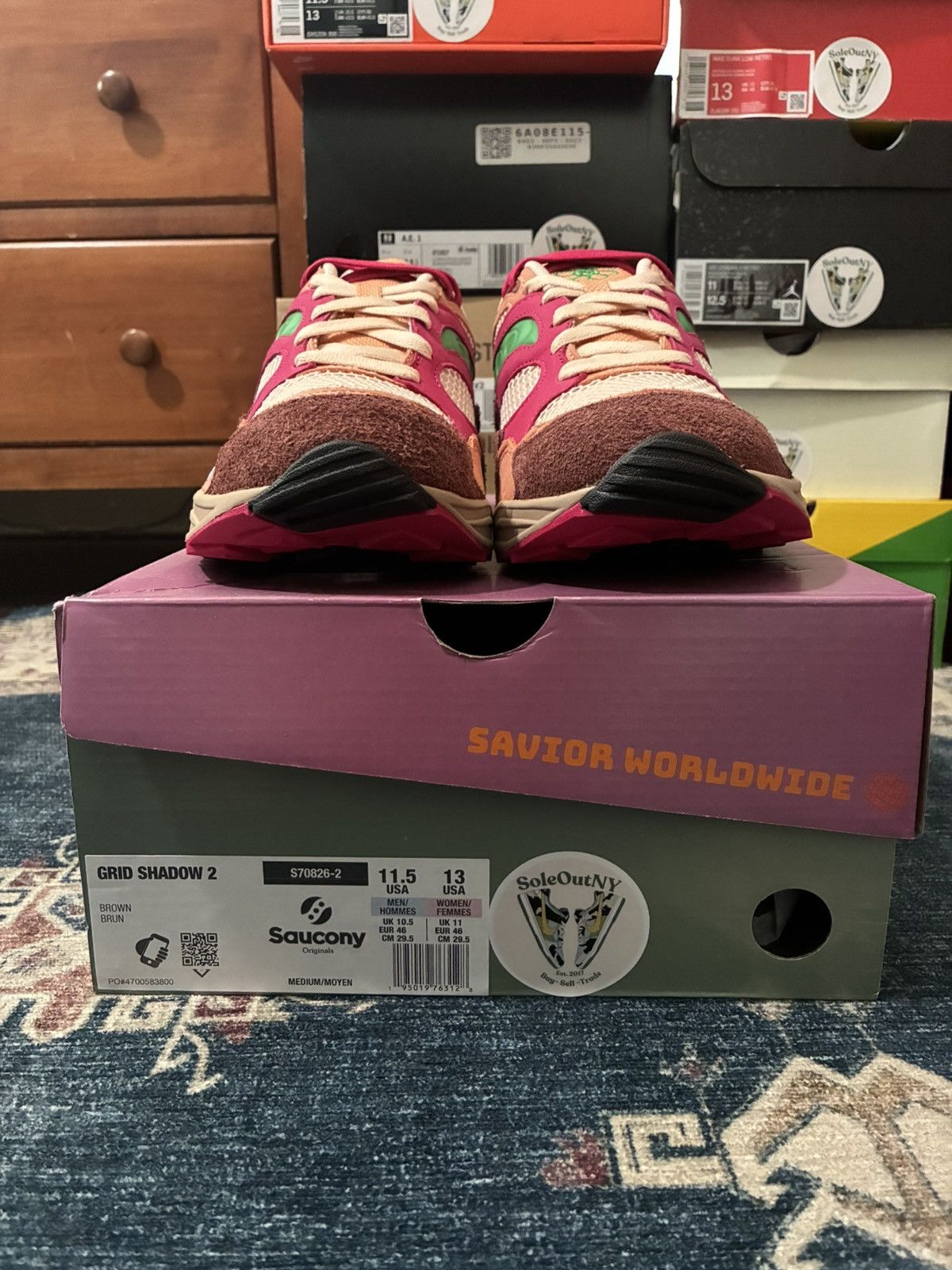 Saucony Saucony Grid Shadow 2 Jae Tips What’s The Occasion Brand New Size US 11.5 / EU 44-45 - 4 Thumbnail