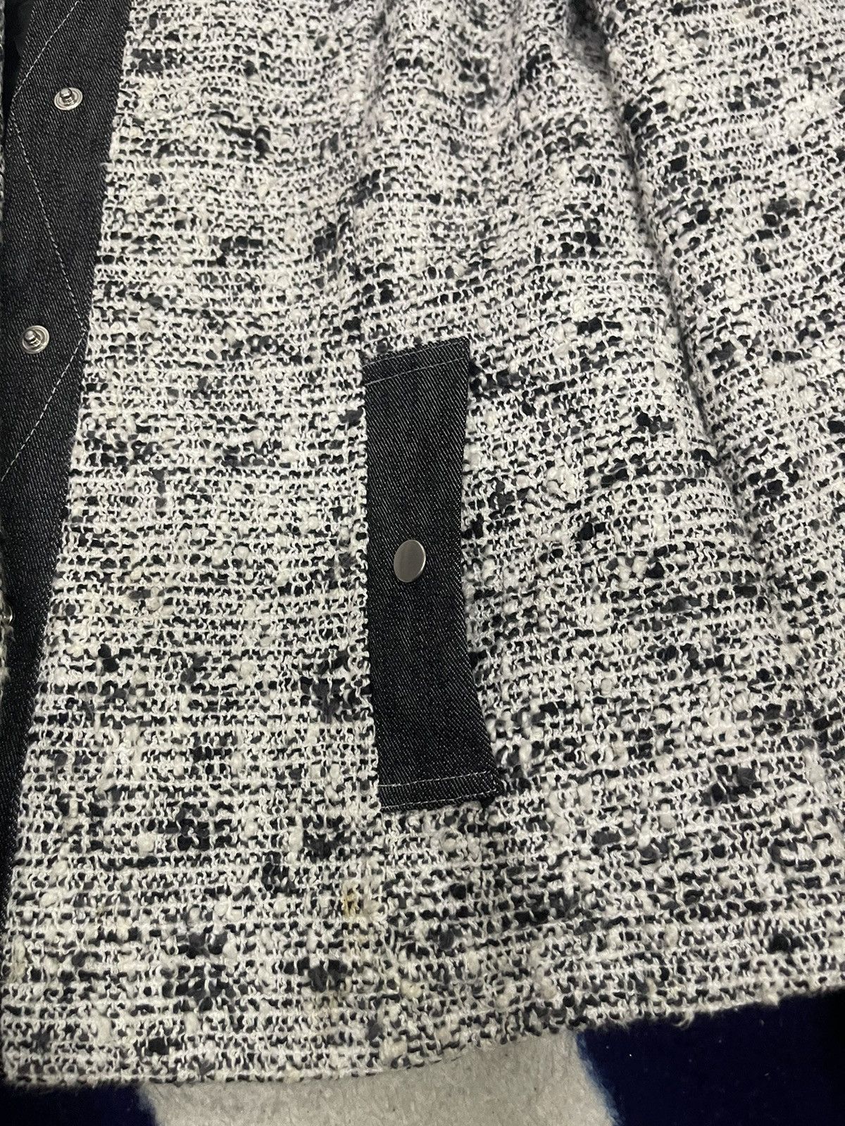 Japanese Brand Bellevoix Button Tap Tweed Jacket (15) Size M / US 6-8 / IT 42-44 - 9 Thumbnail