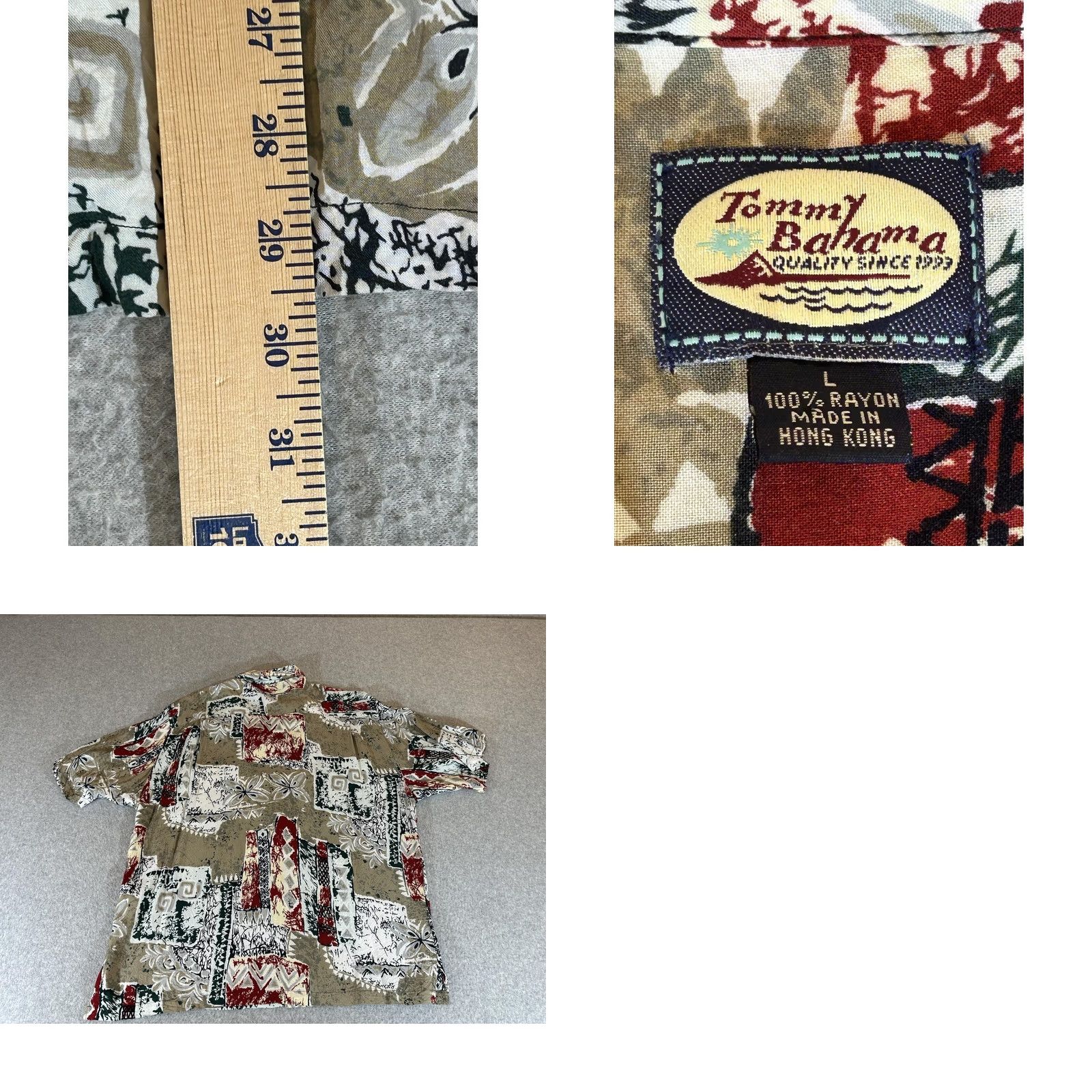 Tommy Bahama Tommy Bahama Shirt Mens Large Rayon Hawaiian Camp Button AOP Print Aloha Vintage Size US L / EU 52-54 / 3 - 8 Thumbnail