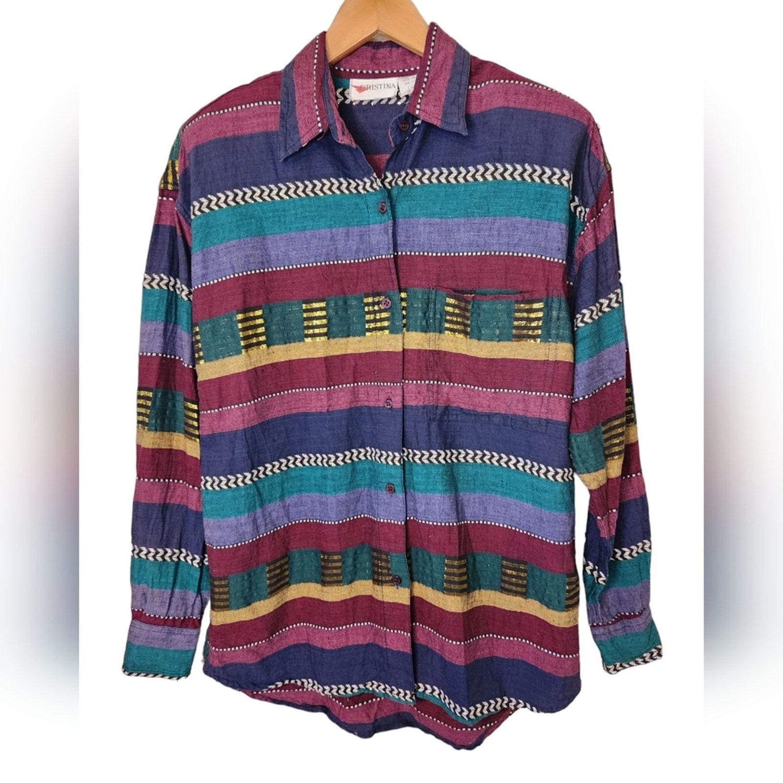 Vintage Vintage 90s Cristina Western Button Down Medium Size M / US 6-8 / IT 42-44 - 1 Thumbnail