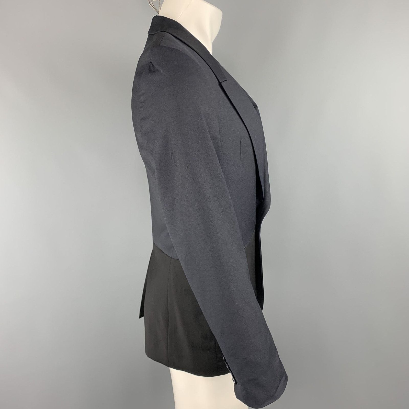 Paul Smith PS by PAUL SMITH 36 Two Toned Navy & Black Wool Sport Coat Size 36R - 3 Thumbnail