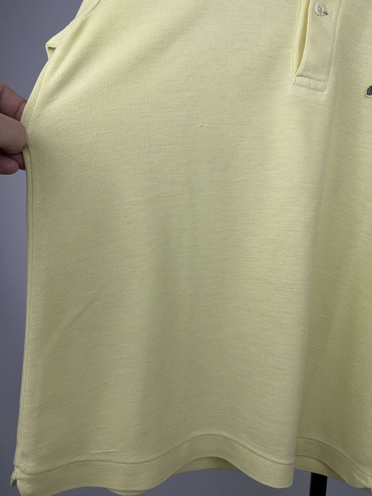 Lacoste Retro 80s Chemise Lacoste Polo Shirt Yellow Made in France Size US S / EU 44-46 / 1 - 8 Thumbnail