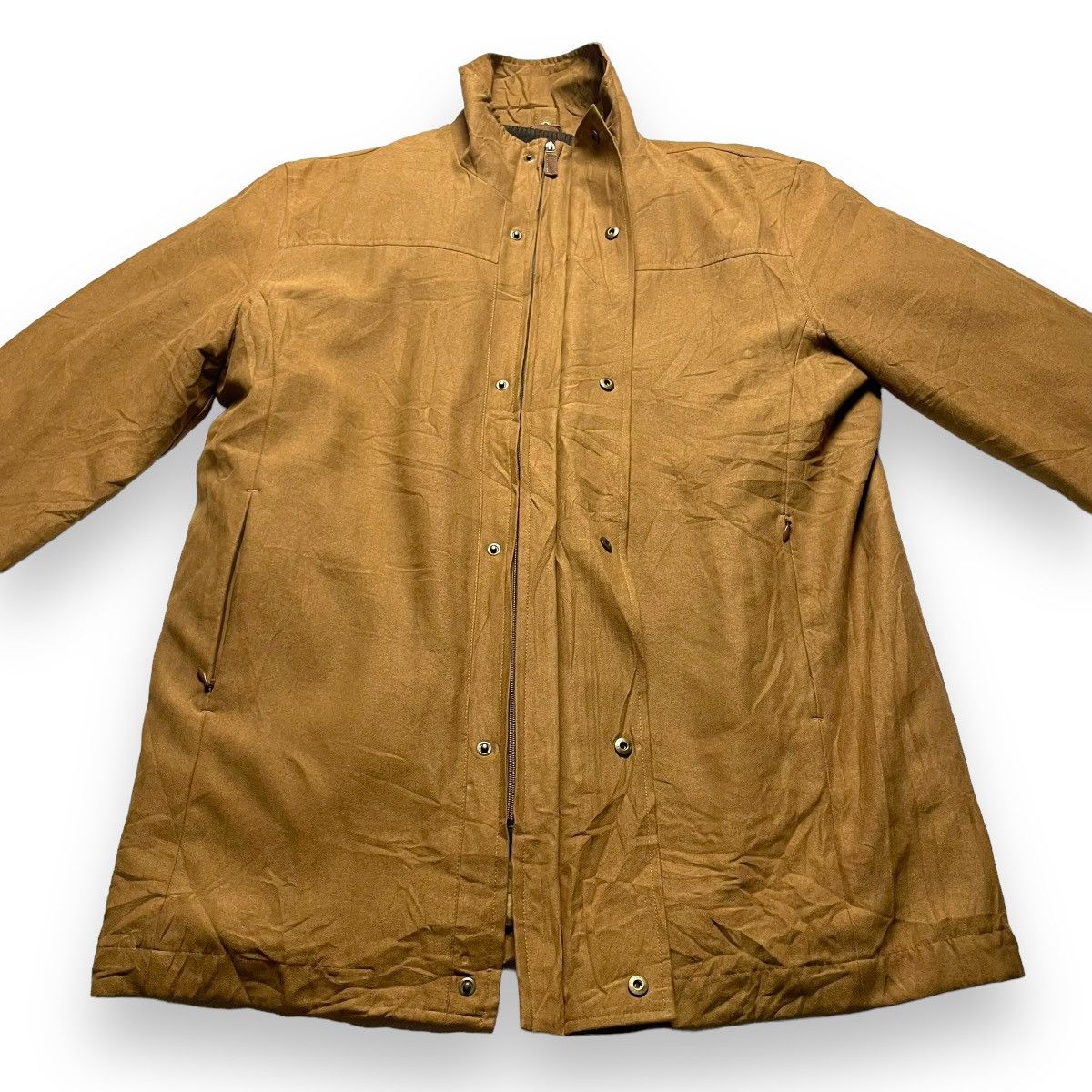 Kansai Yamamoto 🇯🇵 KANSAI JAPAN BUTTON UP FULL ZIP SUEDE HEAVY COAT JACKET Size US XL / EU 56 / 4 - 4 Thumbnail