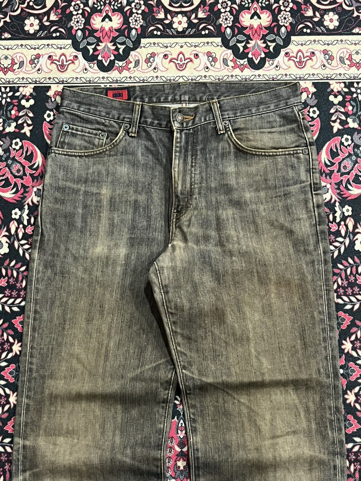 Edwin Vintage Edwin 503 Rusty Washed Straight Leg Jeans Size US 32 / EU 48 - 4 Thumbnail
