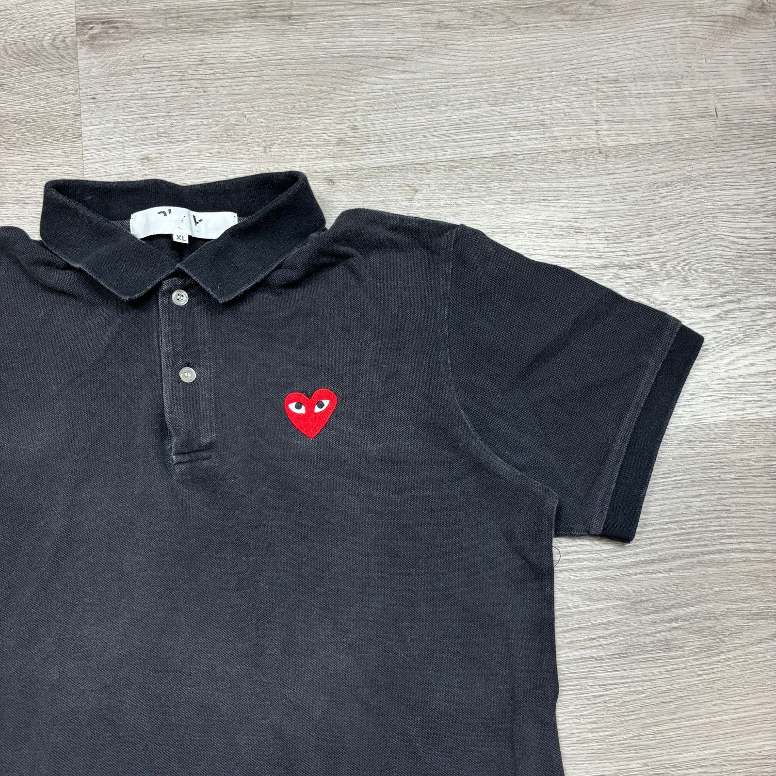 Comme des Garcons PLAY Comme des Garcons Play CDG Embroidered Heart Polo Women's XL Size XL / US 12-14 / IT 48-50 - 2 Thumbnail