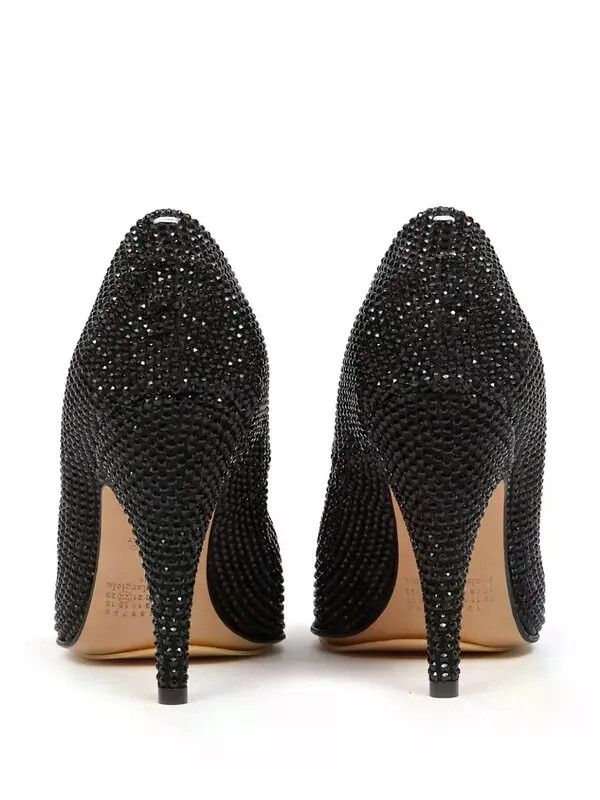 Maison Margiela oc11z1225 Tabi Rhinestone Embellished Pumps in Black Size US 8 / IT 38 - 3 Thumbnail