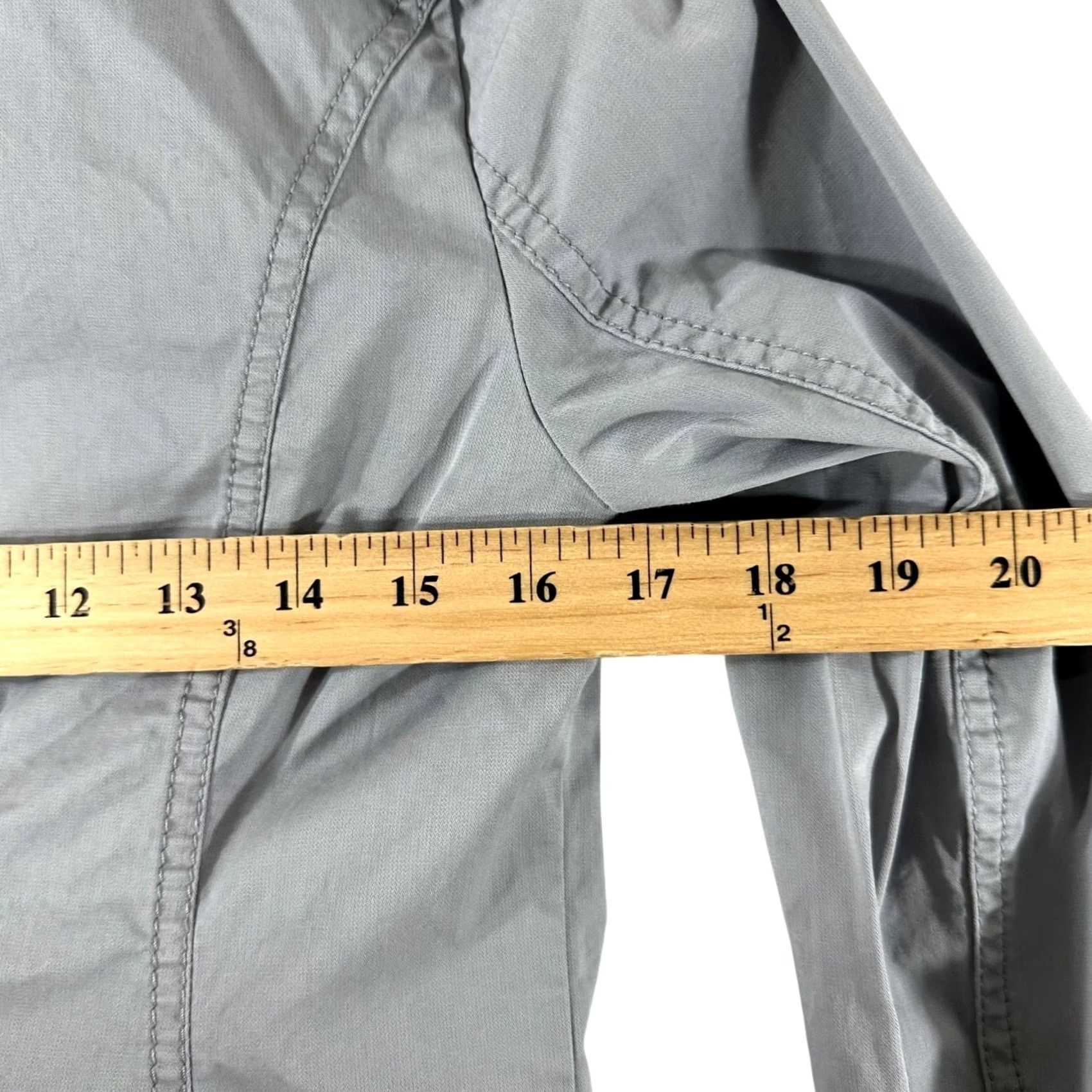 Vintage Halogen Womens Gray Cotton Asymmetric Zip Moto Jacket Smocked Hem Size S Size S / US 4 / IT 40 - 6 Thumbnail