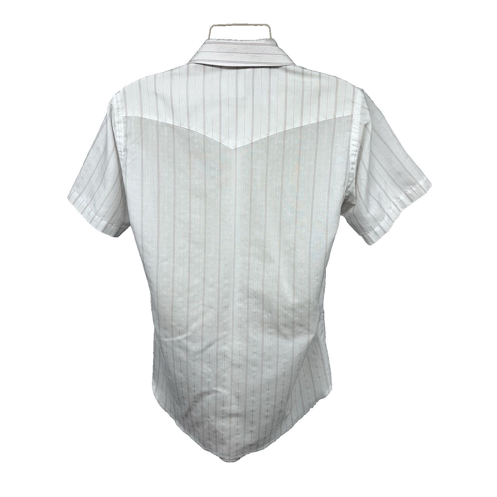 Wrangler Wrangler Cowboy Cut White Striped Pearl Snap Shirt Medium Size US M / EU 48-50 / 2 - 2 Thumbnail