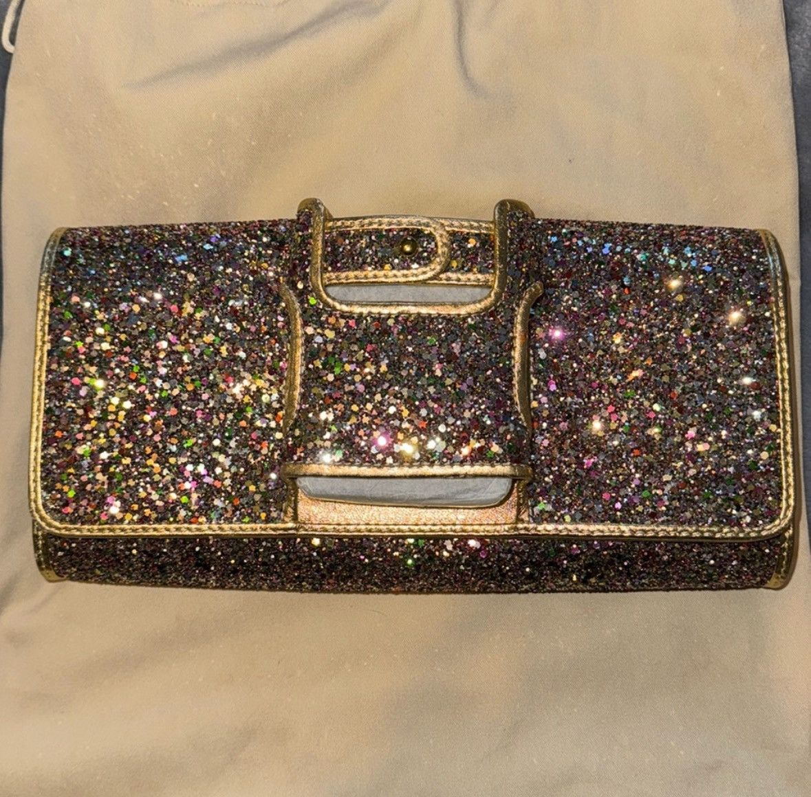 Perrin Limited Edition Perrin Paris Glitter Glove Clutch Size ONE SIZE - 1 Thumbnail