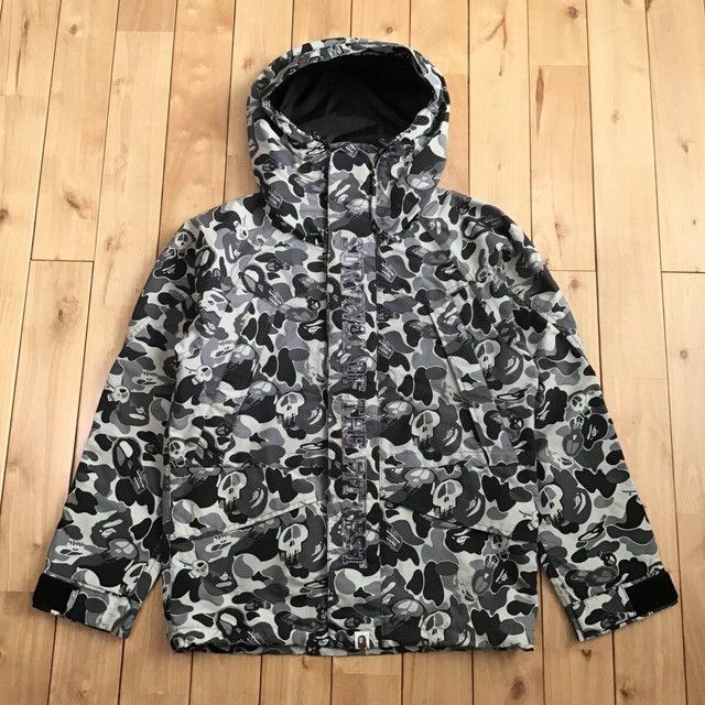 Bape × Stussy STUSSY × BAPE Skull camo hoodie snowboard jacket APE 