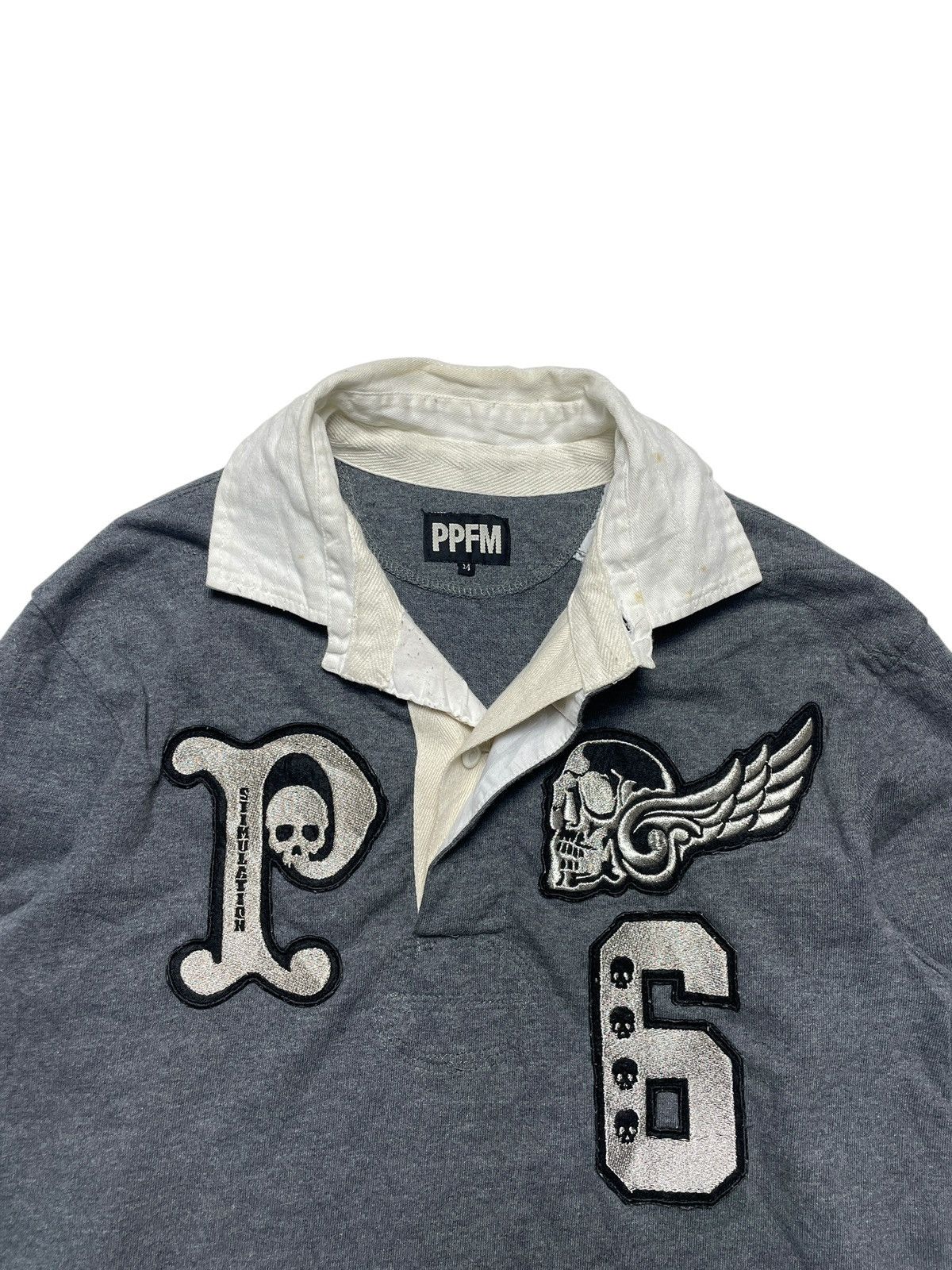 PPFM PPFM Skull Patch Longsleeve Polo Size US M / EU 48-50 / 2 - 12 Thumbnail