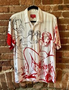 Supreme Rita Ackermann Rayon S S Shirt | Grailed