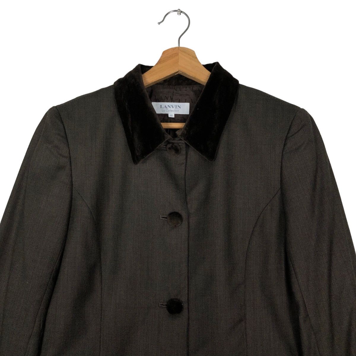 Japanese Brand 👍Vintage Lanvin La Collection Velvet Jacket Size M / US 6-8 / IT 42-44 - 3 Thumbnail
