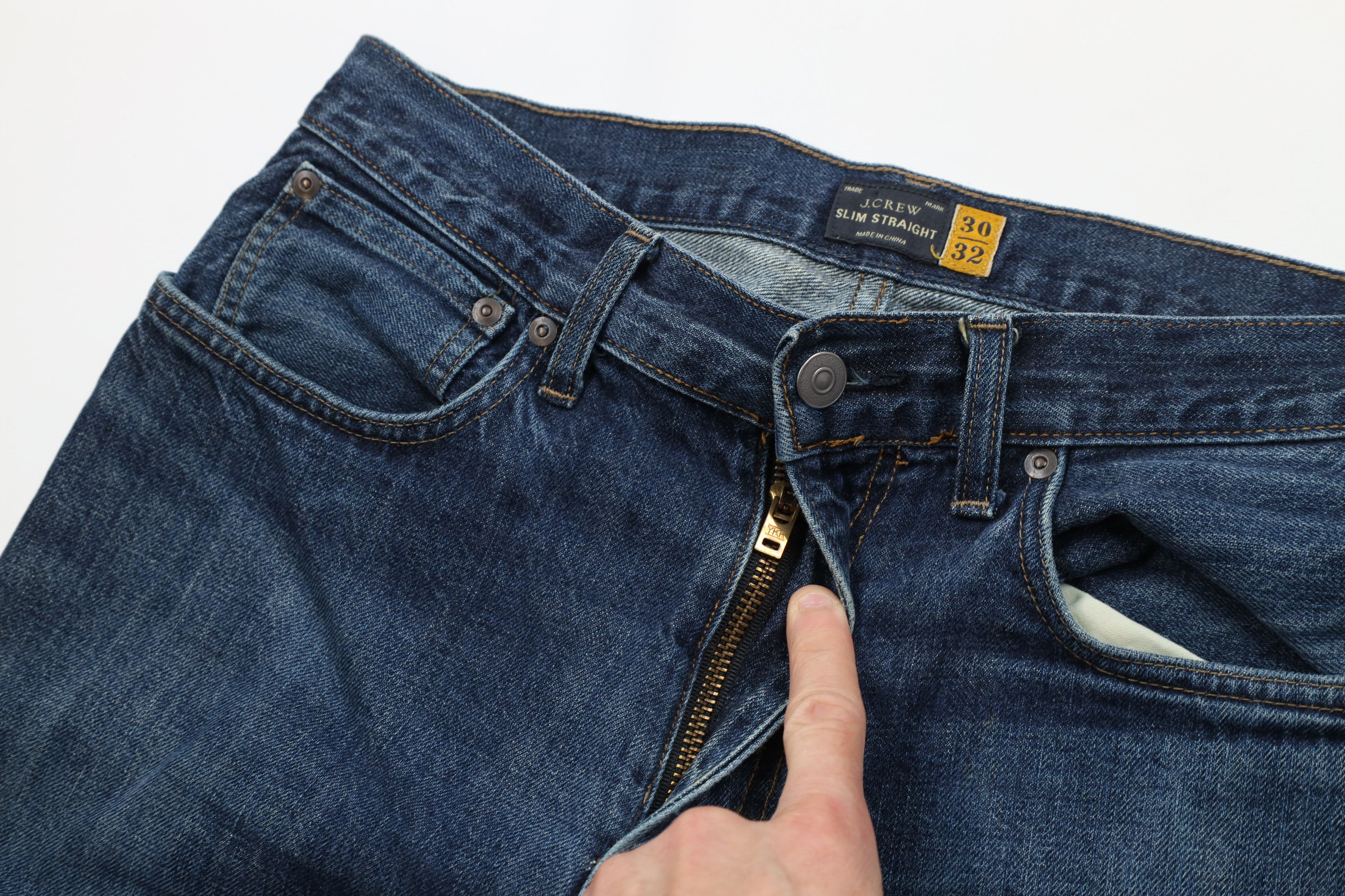 J.Crew J Crew Slim Fit Straight Leg Denim Jeans Blue Cotton Size US 30 / EU 46 - 7 Thumbnail