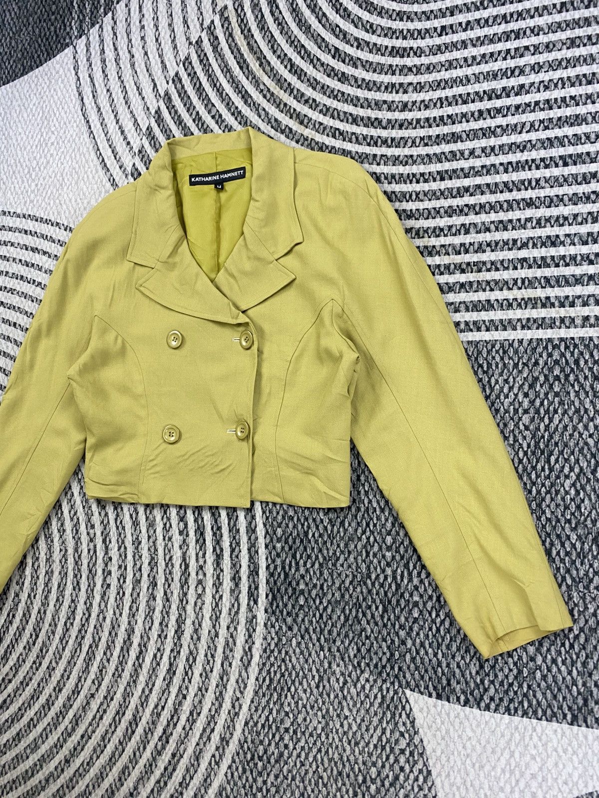 Katharine Hamnett London Vintage Katherine Hamnett Double Collar Cropped Blazer Size S / US 4 / IT 40 - 4 Thumbnail