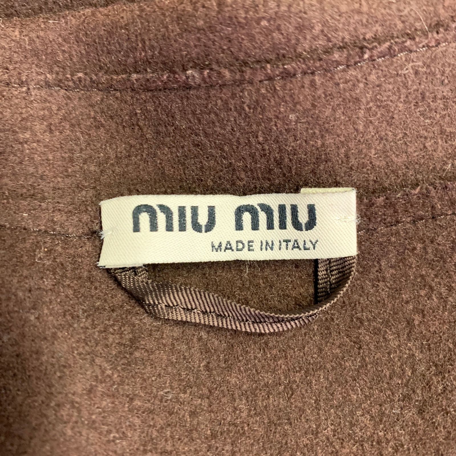 Miu Miu MIU MIU Size 8 Brown Wool Nylon Pleated Skirt Suit Size 30" / US 8 / IT 44 - 7 Thumbnail
