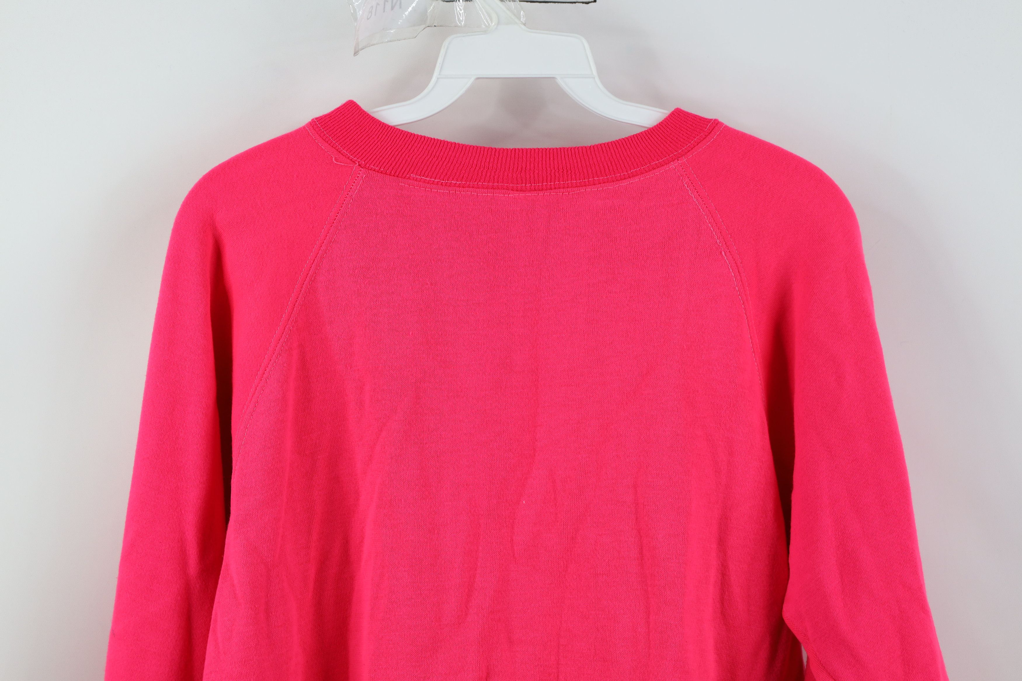 Vintage Vintage 70s Streetwear Crewneck Sweatshirt Neon Pink USA Size M / US 6-8 / IT 42-44 - 13 Thumbnail