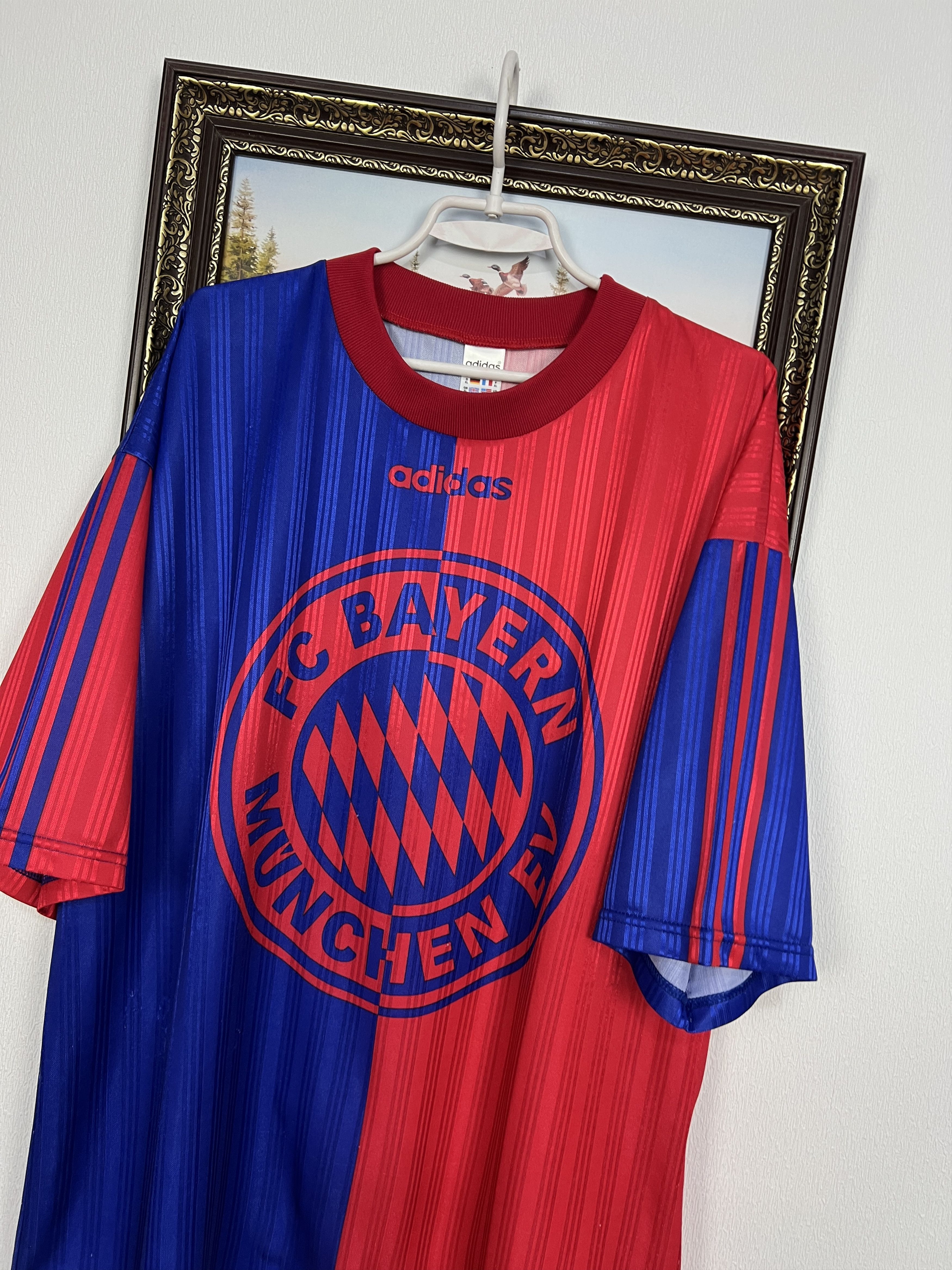 Adidas Vintage 90's Adidas Bayern Munich Football Train Shirt Size US XL / EU 56 / 4 - 3 Thumbnail