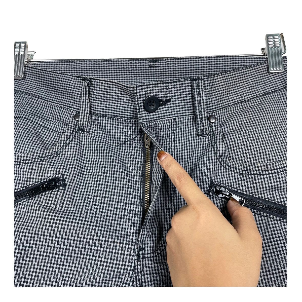 Hysteric Glamour × Japanese Brand 💥JAPAN STEELO BIKER STYLE CHECKED SLIM-FIT Size US 30 / EU 46 - 7 Thumbnail