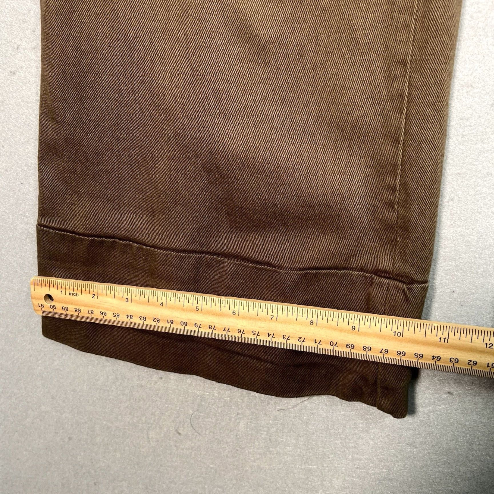 Massimo Dutti Mossimo Womens Brown Flare Leg Chino Pants Size 4 Cotton Blend Size 27" / US 4 / IT 40 - 6 Thumbnail