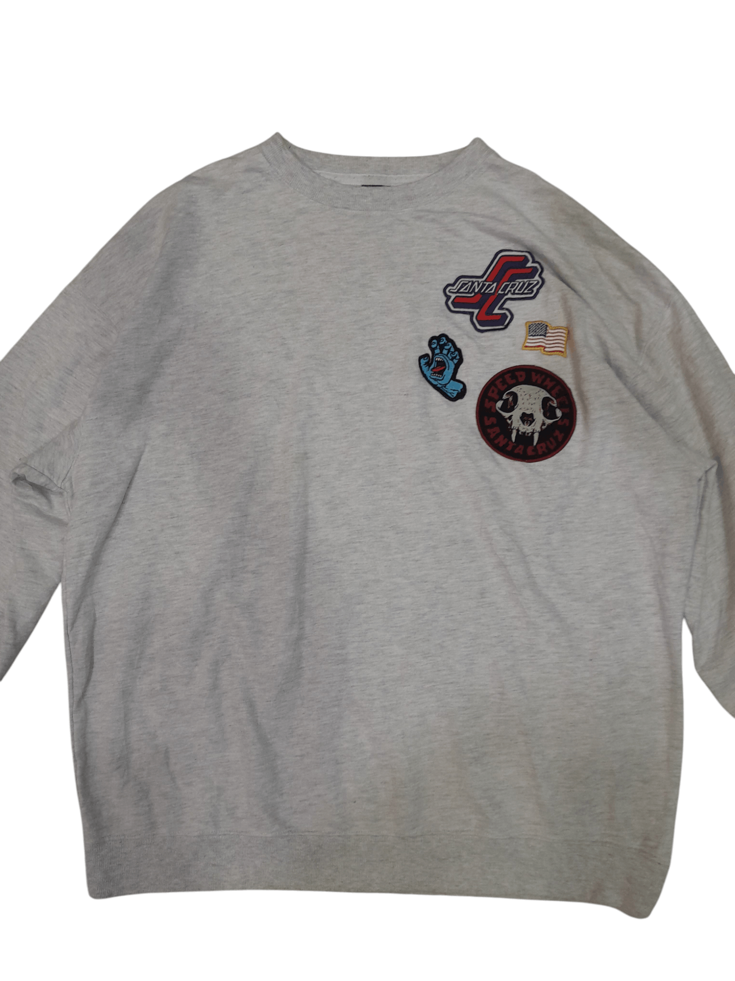 Santa Cruz Skateboards Santa Cruz Patches Oversized Sweatshirt (F487) Size US XL / EU 56 / 4 - 2 Thumbnail