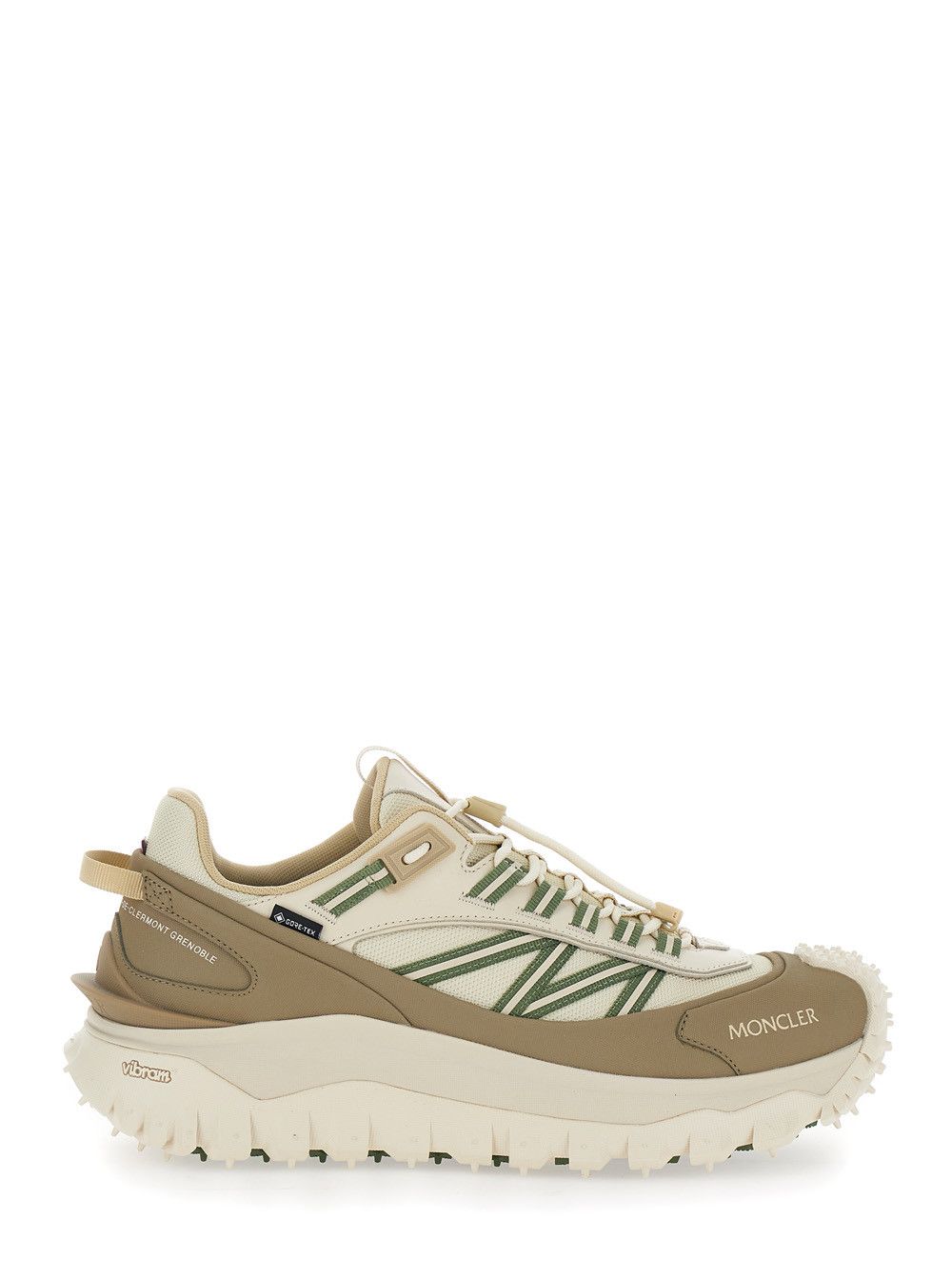 Moncler 'Trailgrip' Beige Sneakers with Logo Detail on the Front and Chunky Sole in Leather for Men Size US 8 / EU 41 - 1 Thumbnail