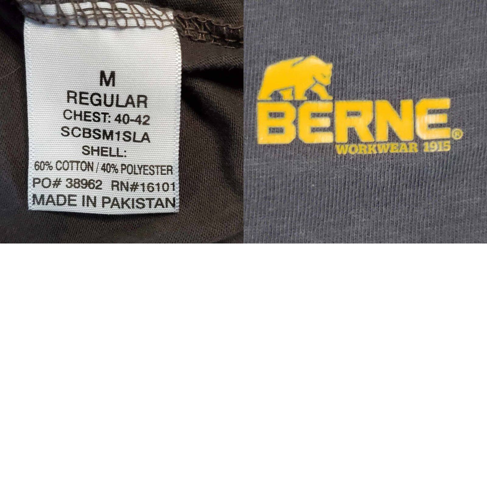 Vintage Berne Workwear T Shirt ENDURANCE Pocket Size Medium M Mens Gray Size US M / EU 48-50 / 2 - 8 Thumbnail