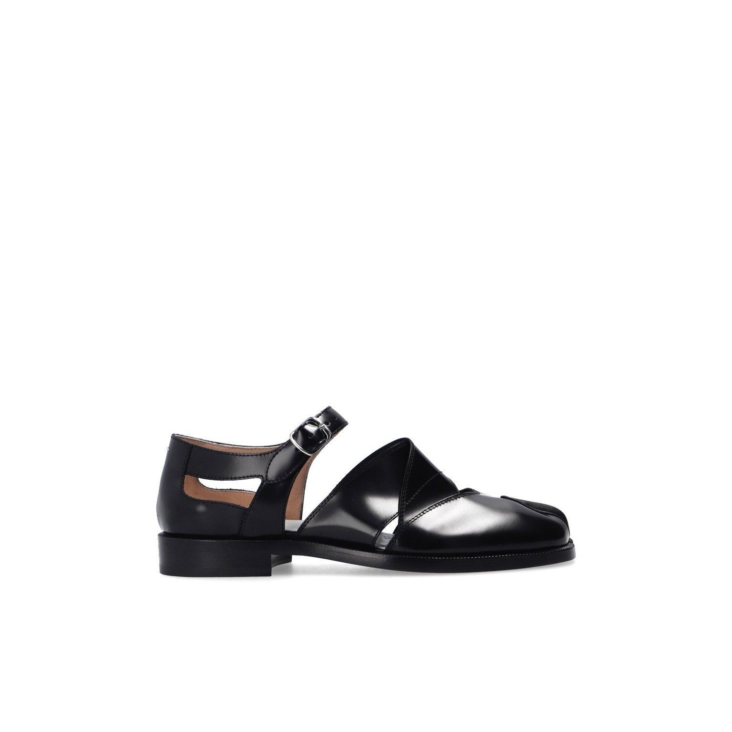 Maison Margiela MAISON MARGIELA Tabi Split Toe Black Leather Sandals New & A Size US 9.5 / IT 39.5 - 5 Thumbnail