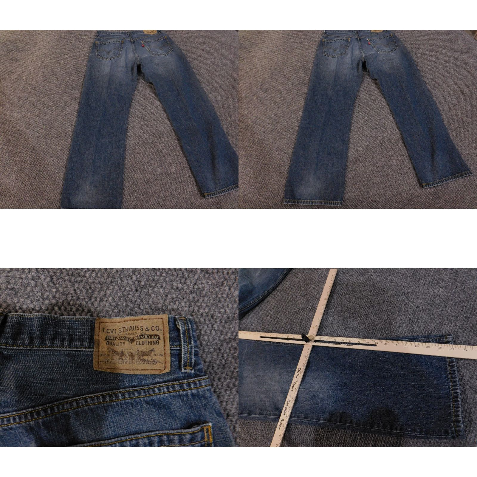 Levi's Levi's 559 Jeans Mens 34x32 Blue Relaxed Straight Denim Pants Classic Wash Size US 34 / EU 50 - 8 Thumbnail