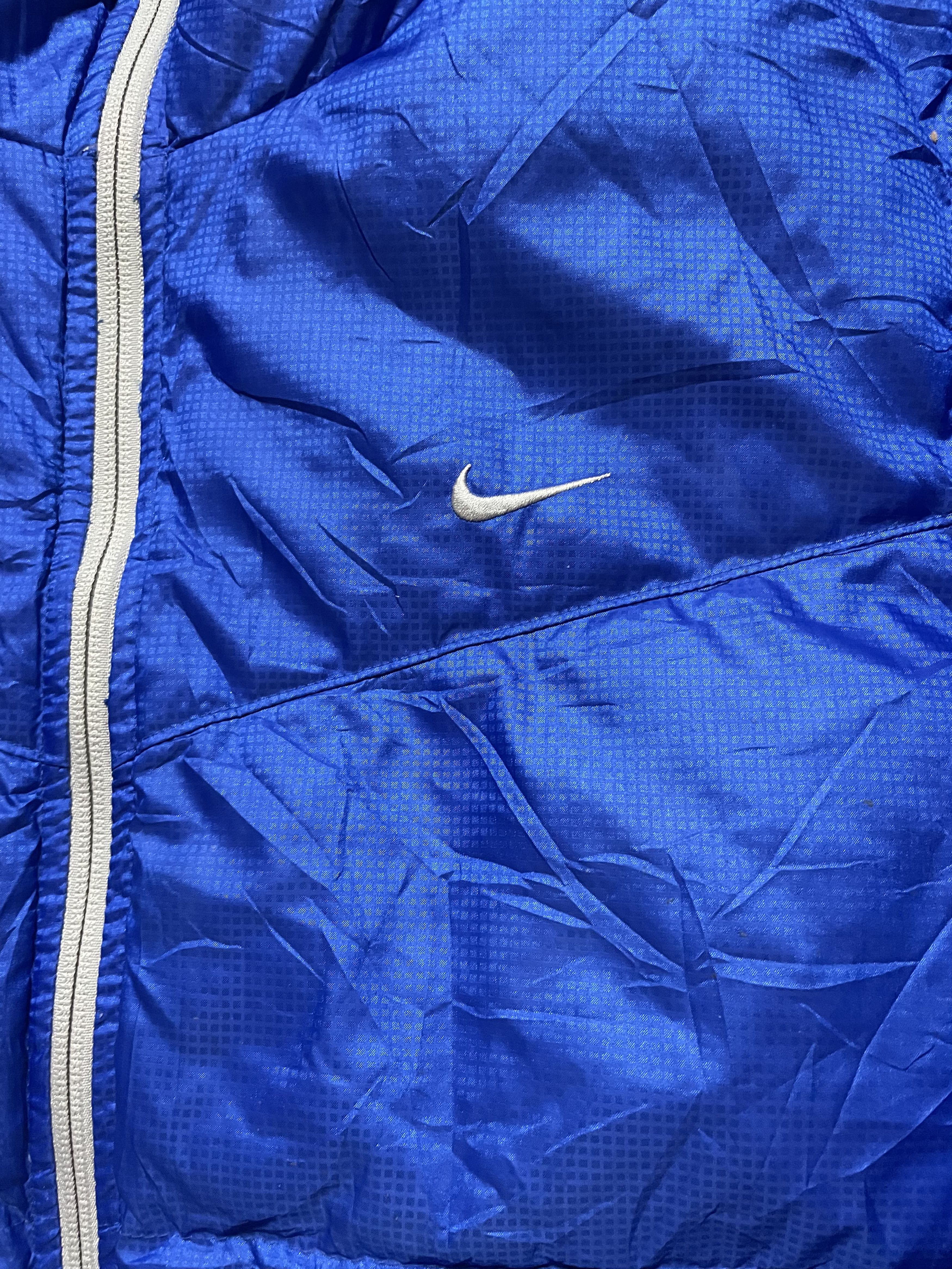 Nike Nike Blue Puffer Jacket with Hood Size US L / EU 52-54 / 3 - 3 Thumbnail