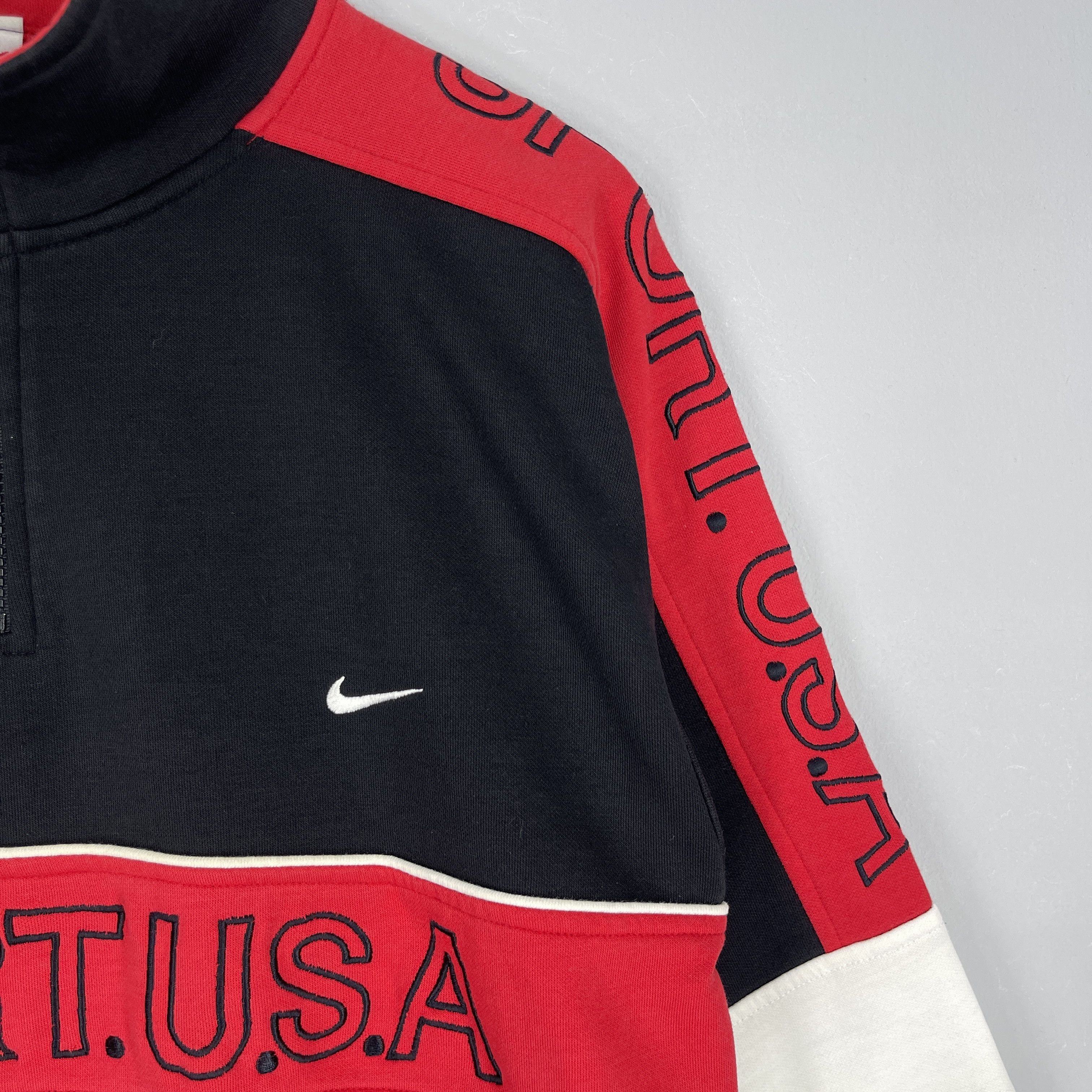 Nike Vintage 90's NIKE Swoosh Sport Usa Half Zipper Sweatshirt Size US M / EU 48-50 / 2 - 3 Thumbnail
