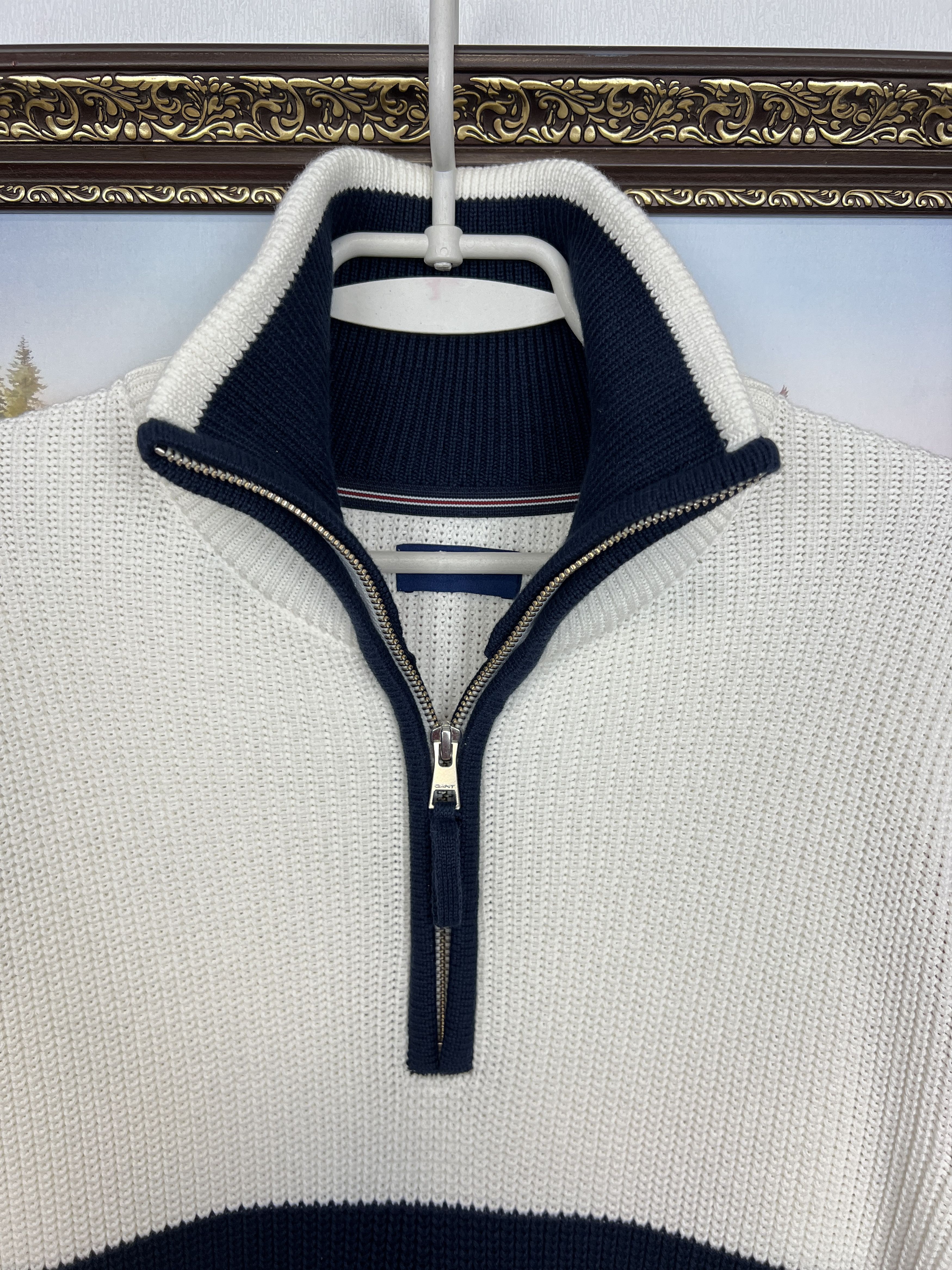 Gant Gant American Sportswear Sweater Big Logo Pullover 1/4 Zip Size US L / EU 52-54 / 3 - 4 Thumbnail